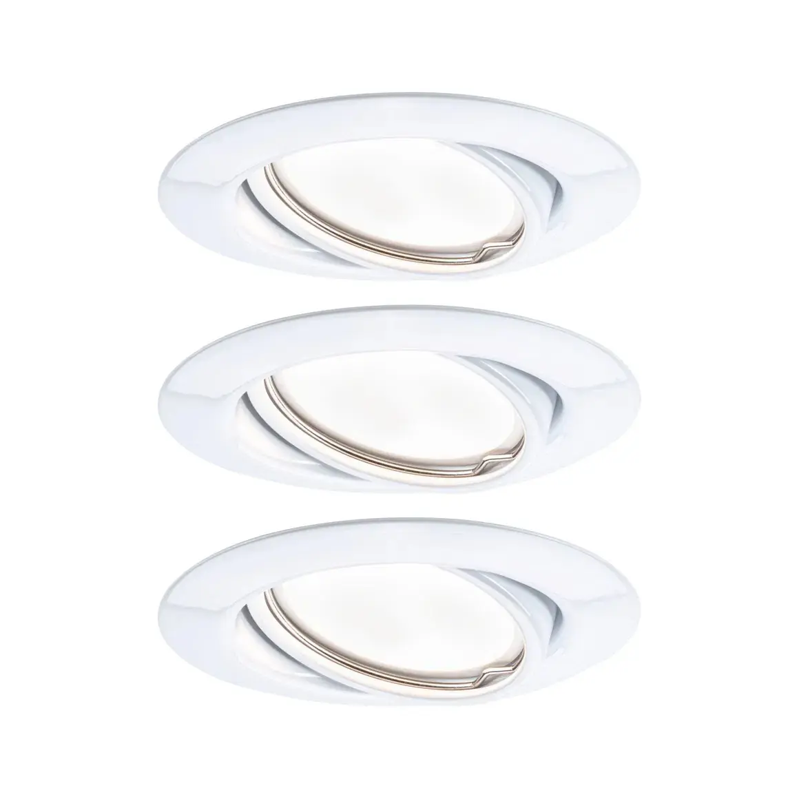 Paulmann LED-Einbauleuchte Base Coin weiß dimmbar & schwenkbar 3er Set