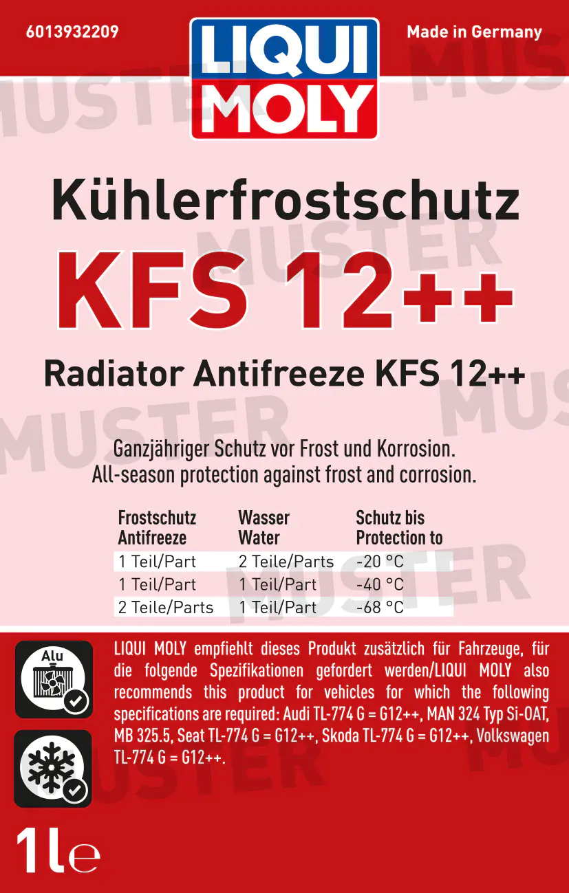 Liqui Moly Kühlerfrostschutz KFS 12++ 1 L
