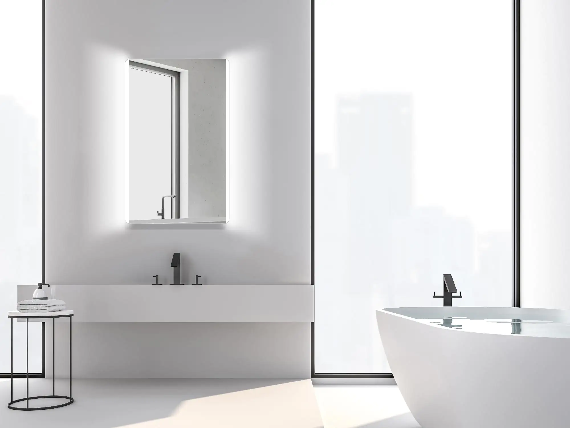 DSK LED Lichtspiegel Silver Chic 120 x 70 cm DSK LED Lichtspiegel Silver Chic 120 x 70 cm