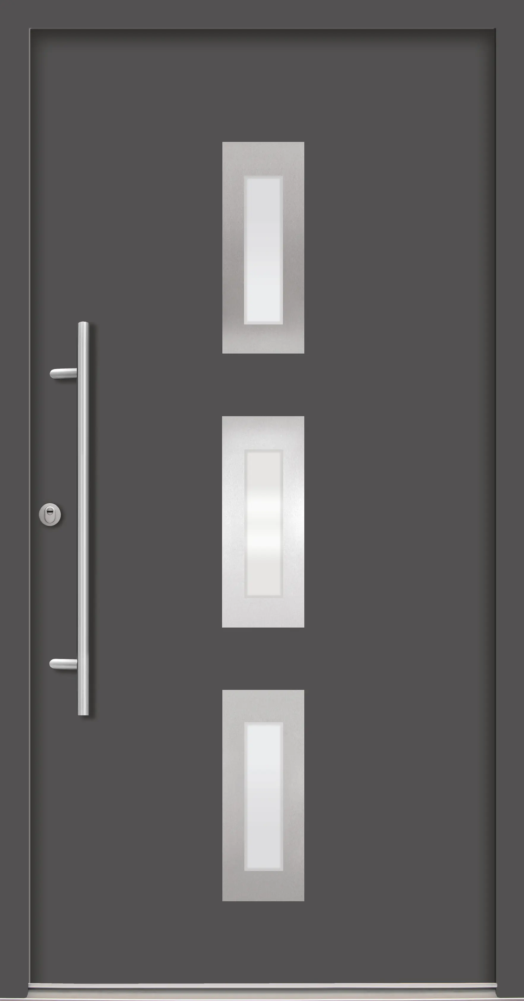 Splendoor Haustür Passivedoor Premium B02 RC2 Anthrazit DIN Links 110 x 210 cm