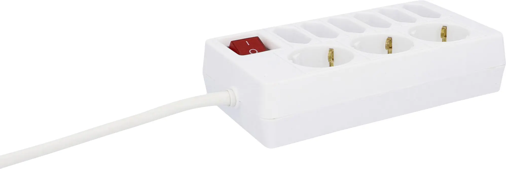 Unitec Steckdosenleiste 3+6-fach 1,4m mit Schalter, weiß