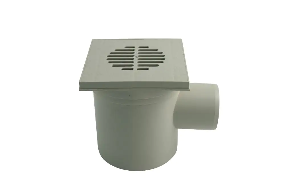 Marley Kellerablauf DN 75 Abgang waagerecht, Rost 15 x 15 cm