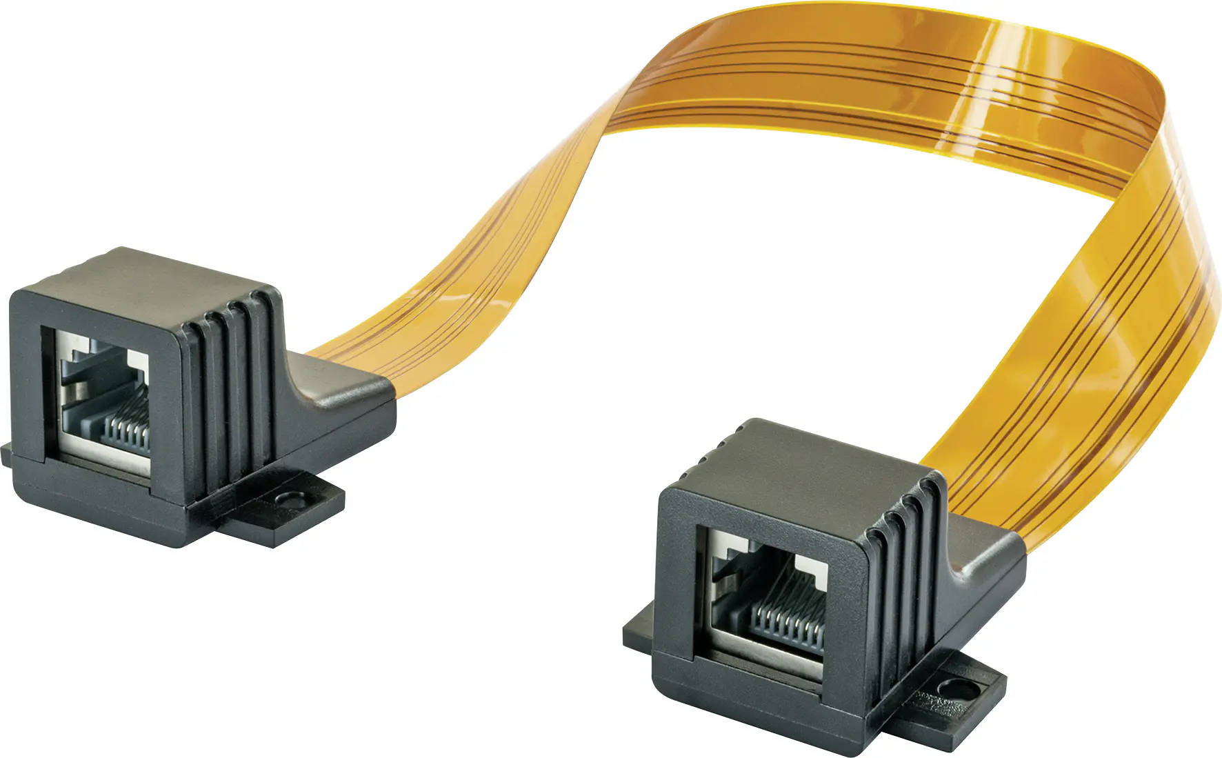 Schwaiger Fensterdurchführung LAN Ultra-Slim, 2x RJ45-Buchsen
