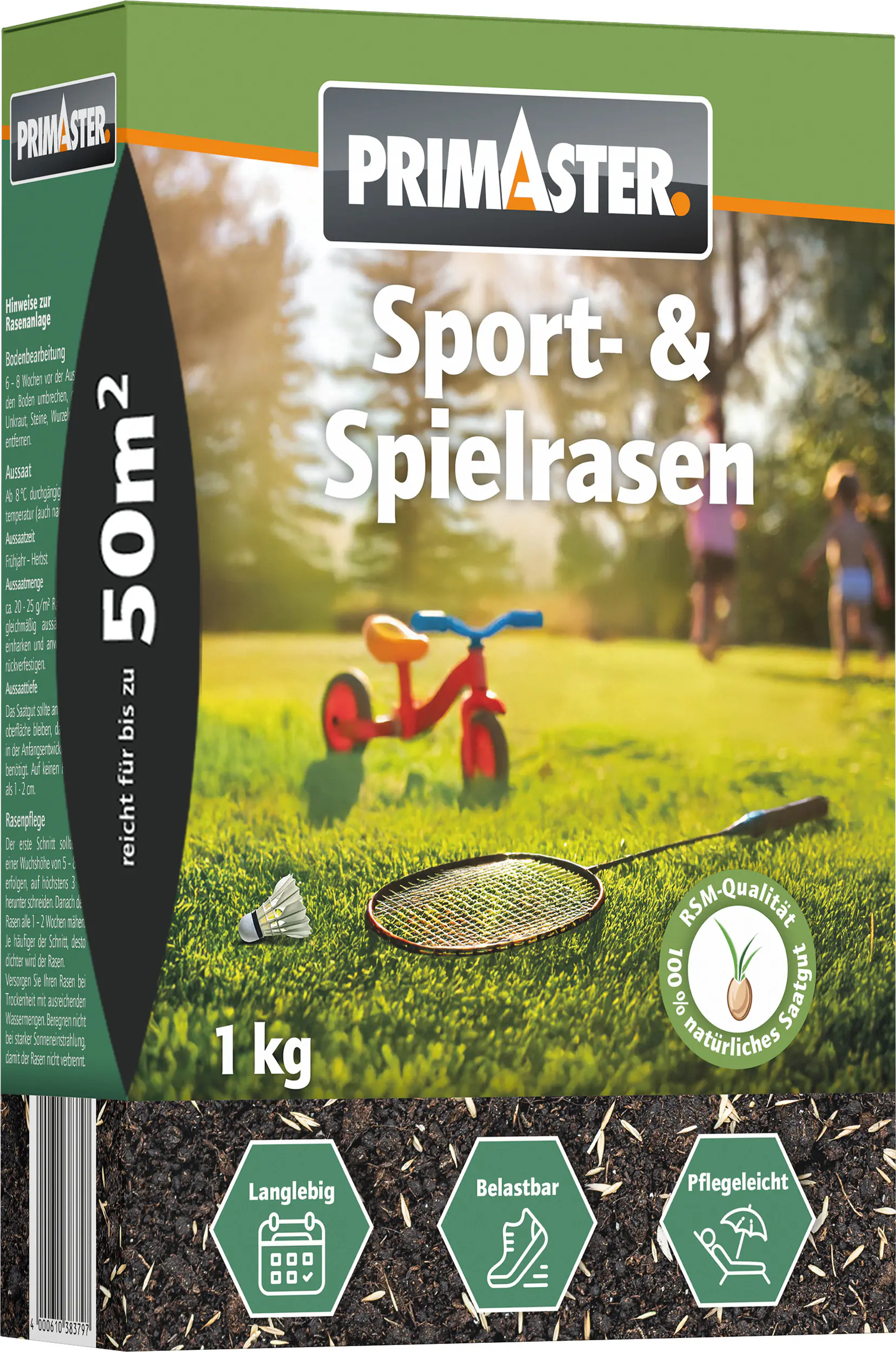 Primaster Sport- und Spielrasen 1 kg für ca. 50 m²