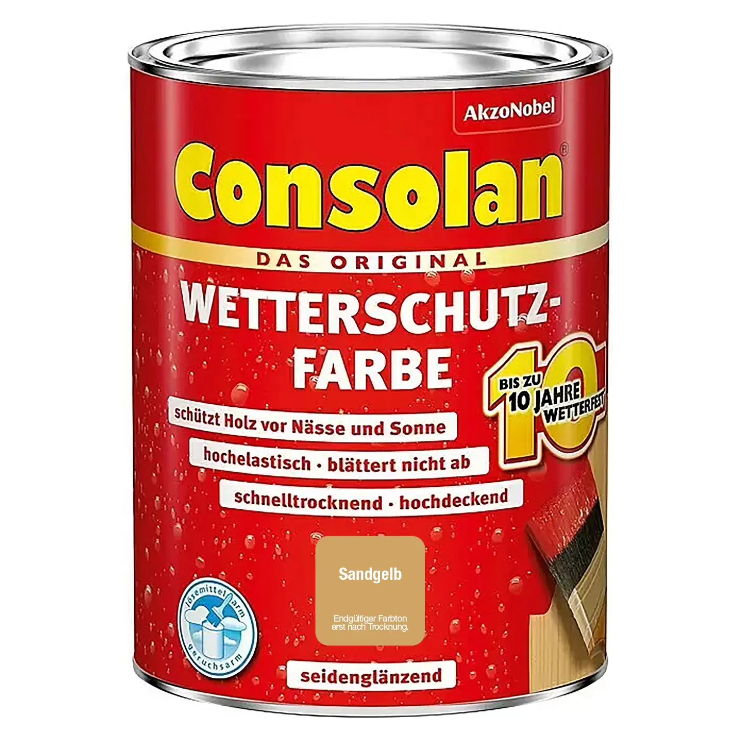 Consolan Wetterschutzfarbe 750 ml sandgelb Consolan Wetterschutzfarbe 750 ml sandgelb