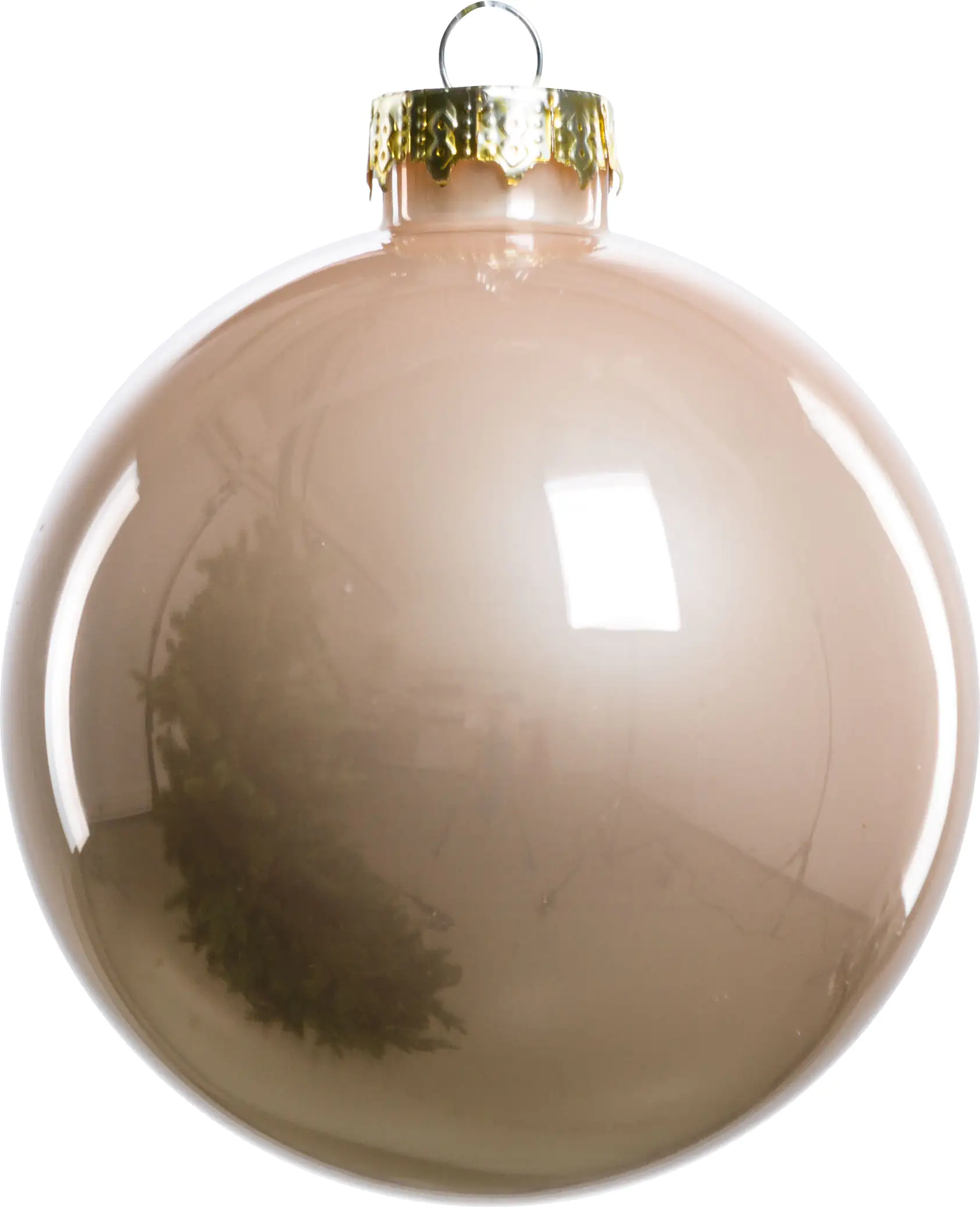 2076601553830_02 TrendLine Weihnachtskugeln aus Glas Ø 8 cm champagner 6 Stück
