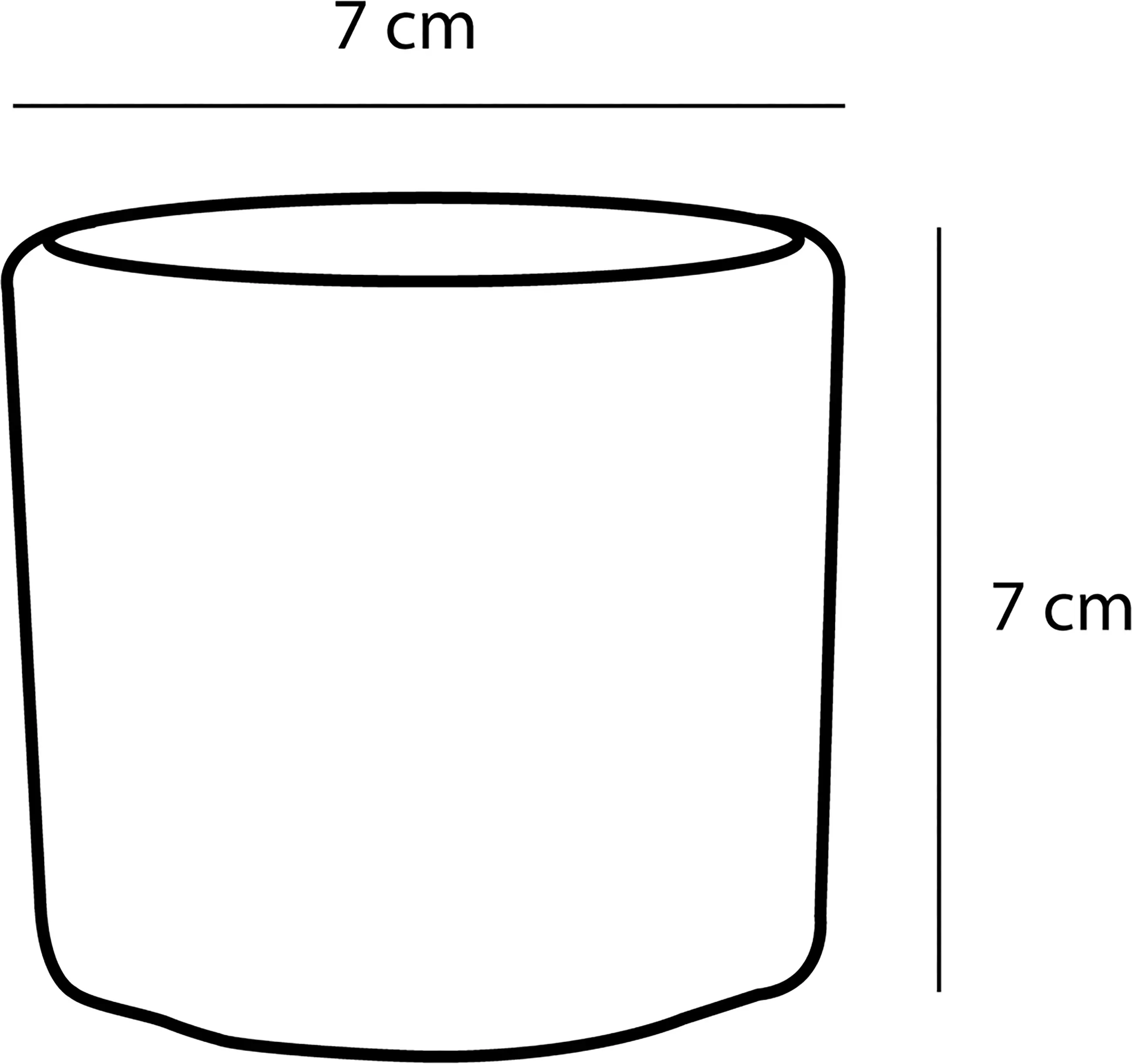 Mica Decorations Übertopf Keramik Era schwarz matt Ø 7 x 7 cm