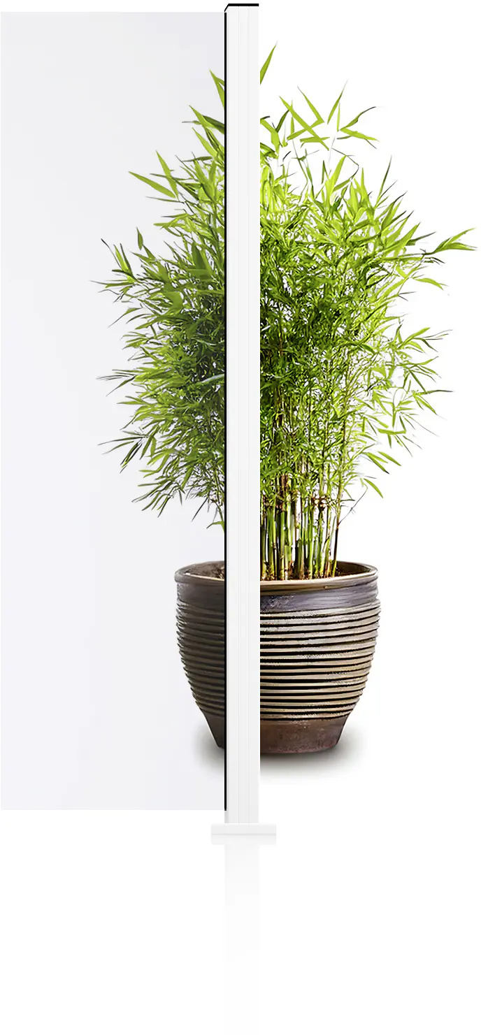 Ambiente Glaszaun Erweiterungsset Klarglas 187 x 55,7 cm weiß Ambiente Glaszaun Erweiterungsset Klarglas 187 x 55,7 cm weiß