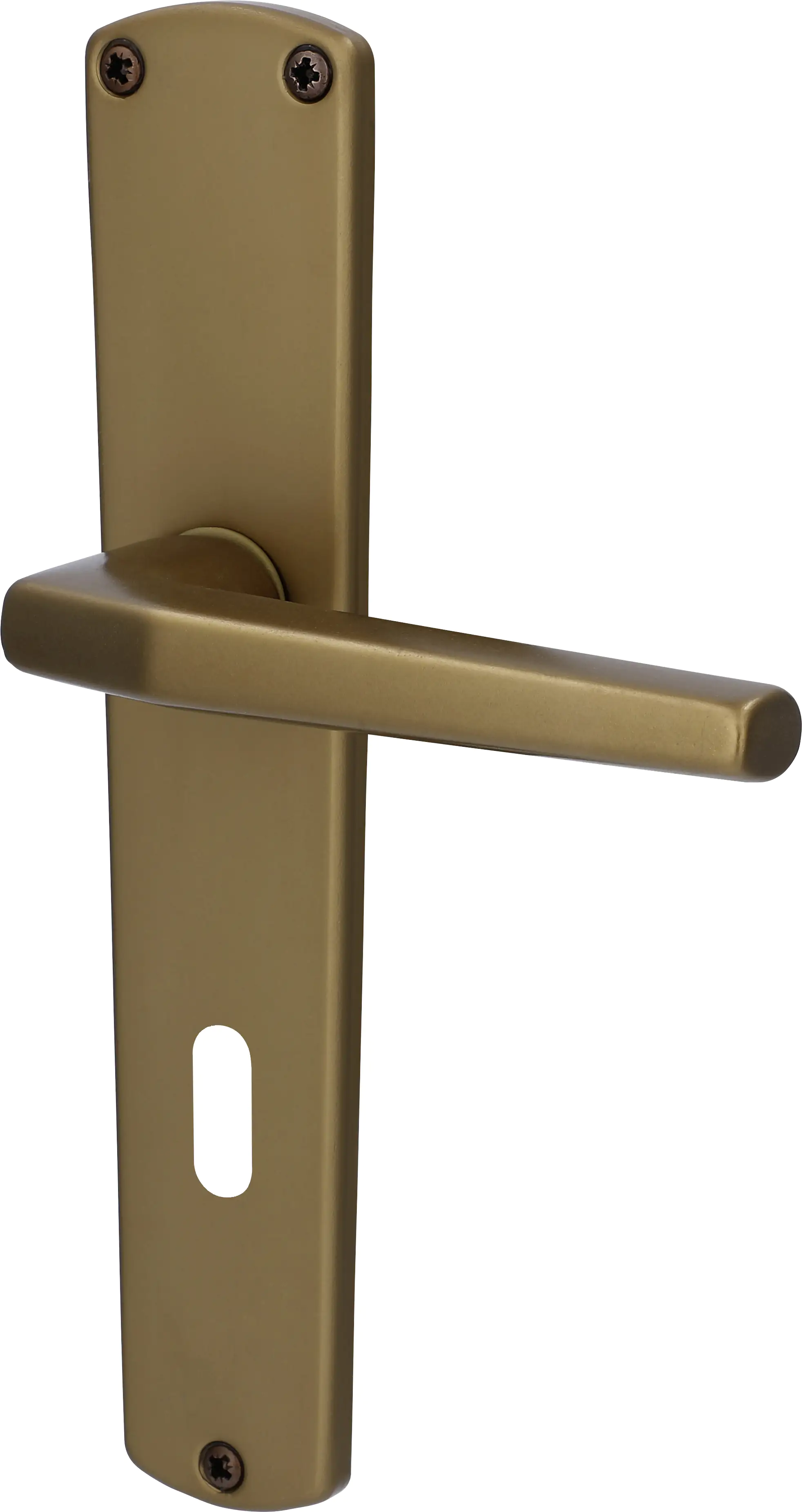 Alpertec BB-Langschildgarnitur Phil Aluminium F4 bronze abgerundet