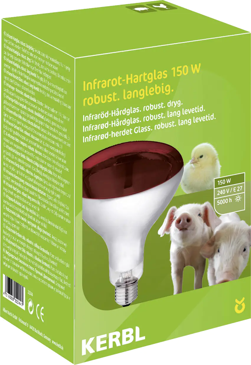 Kerbl Küken-Hartglas-Infrarotlampe 150 Watt