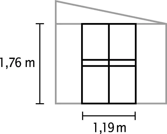 Vitavia Doppelschiebetürset Helena Athena 119 x 176 cm 3 mm Sicherheitsglas