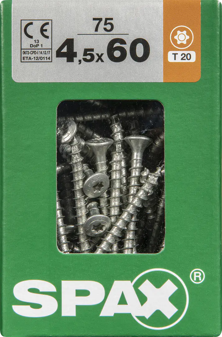 Spax Universalschrauben 4.5 x 60 mm TX 20 - 75 Stk.