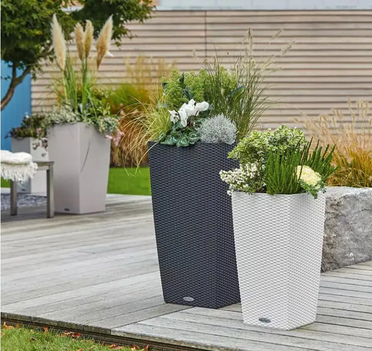 Lechuza Pflanzgefäß Cubico Cottage 40 granit
