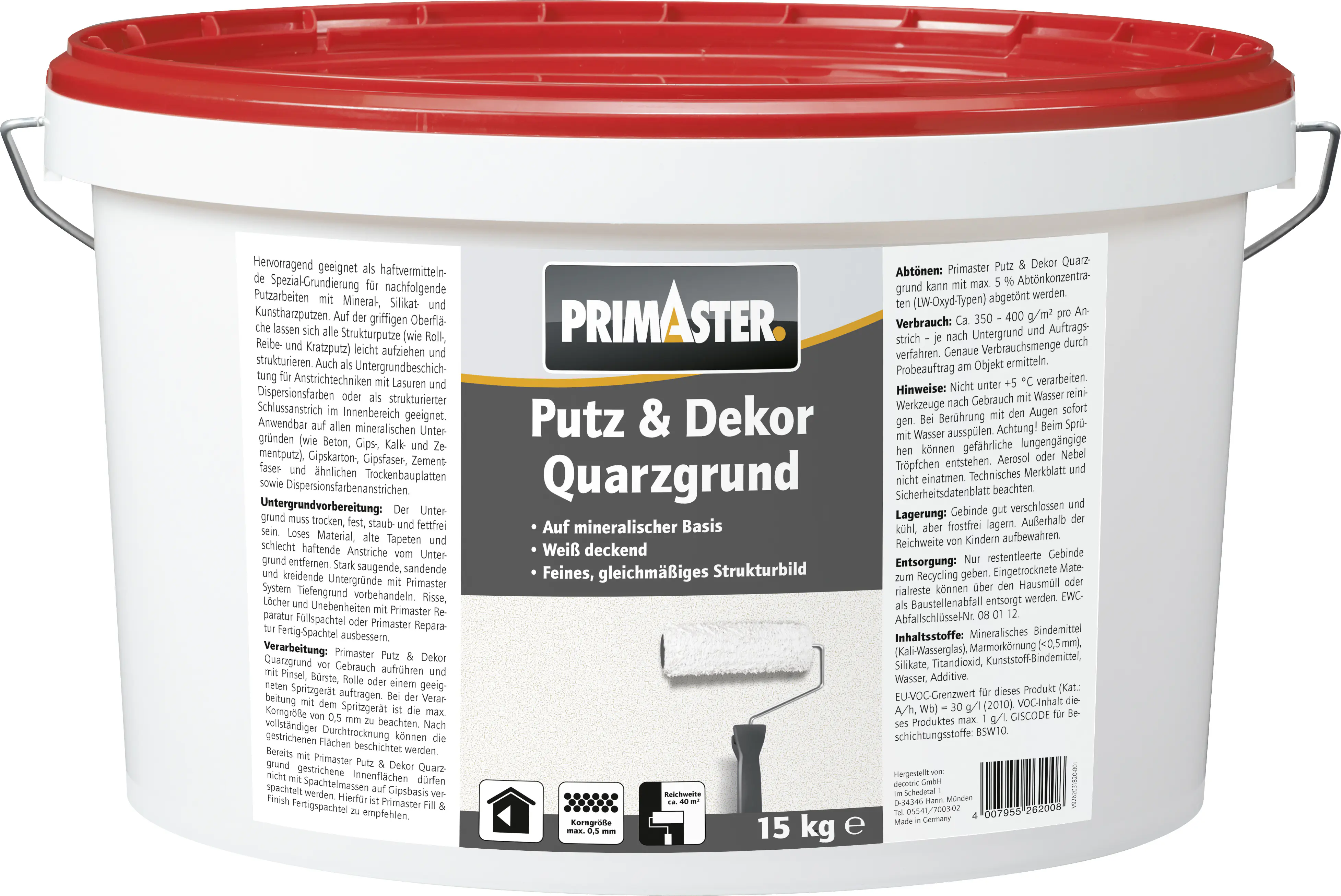 Primaster Putz & Dekor Quarzgrund 15 kg Produktbild: Primaster Putz & Dekor Quarzgrund 15 kg