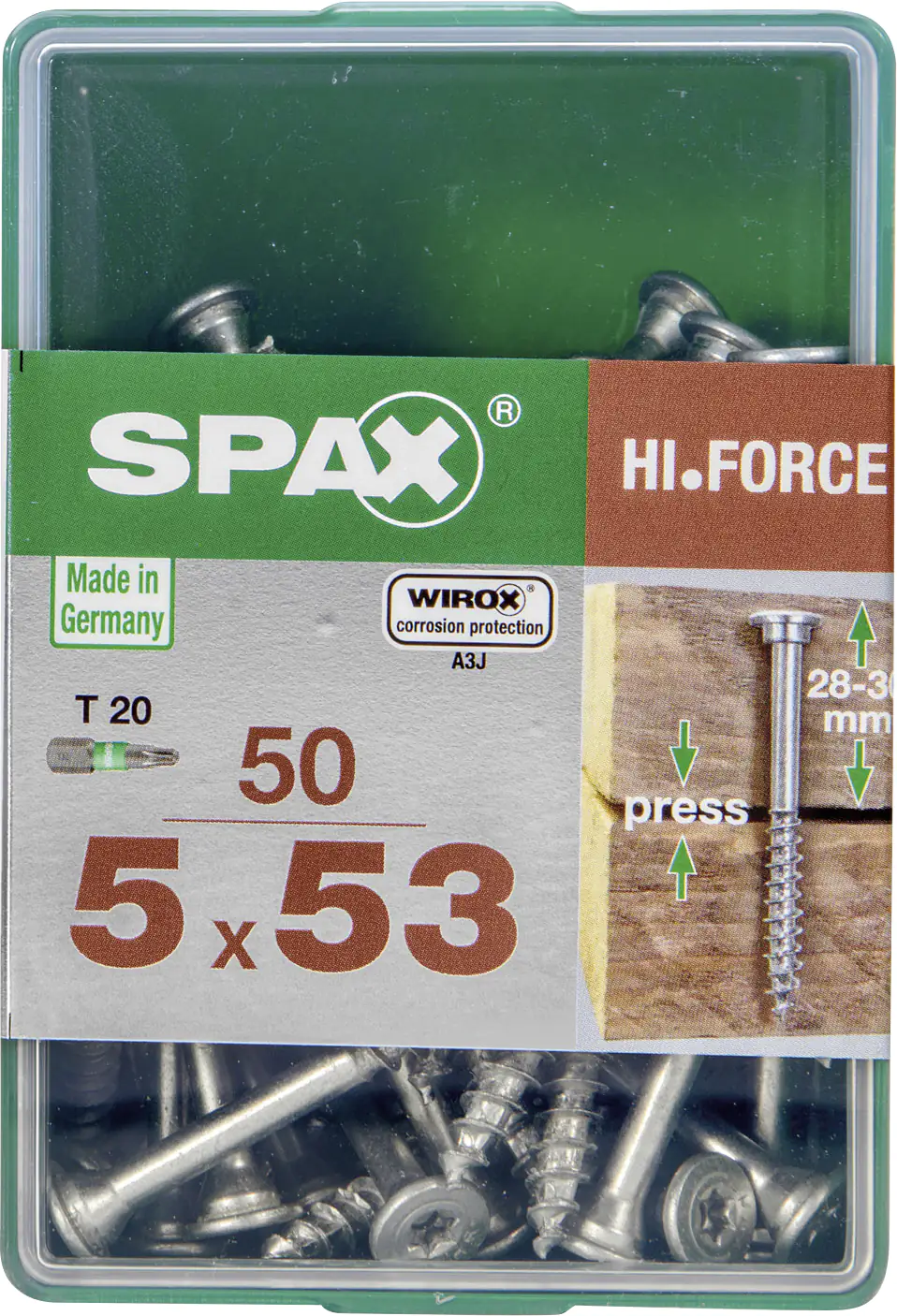 Spax Holzbauschrauben 5.0 x 53 mm TX 20 - 50 Stk.