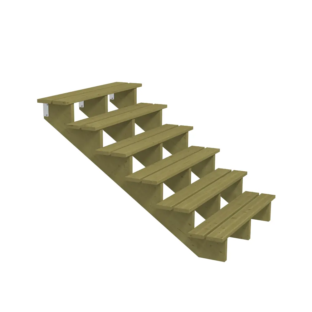 Plus Außentreppe Kiefer 6 Stufen 120 cm breit