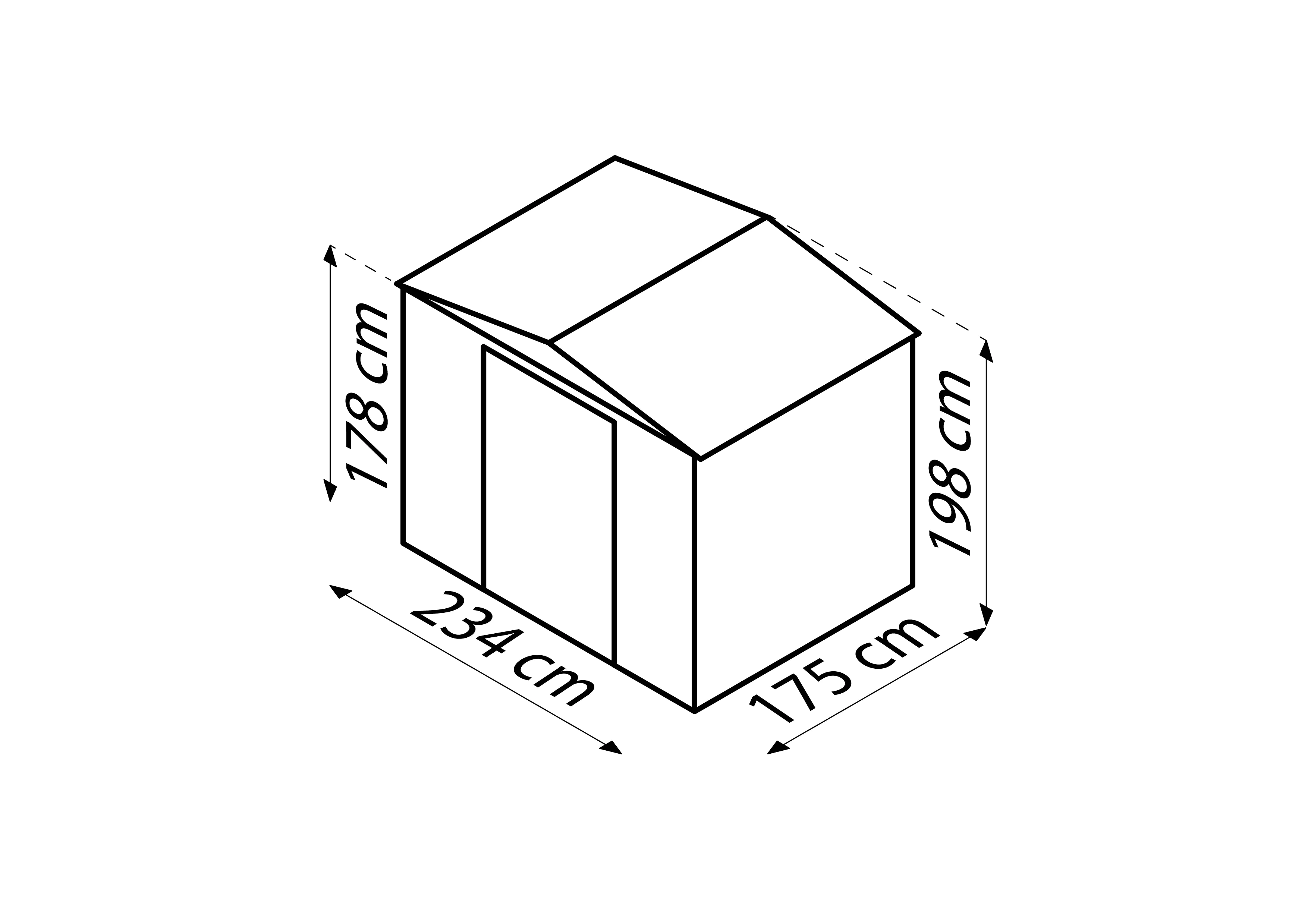 Globel Metallerätehaus Dream 86 245 x 185 x 198 cm jade