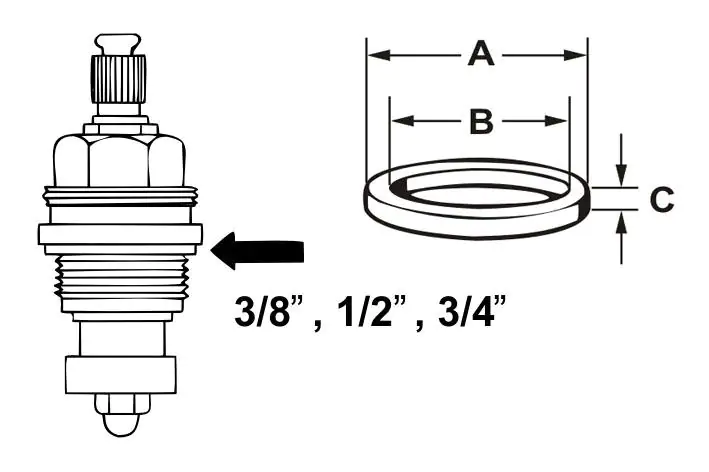 Cornat Dichtungssortiment für Ventiloberteile