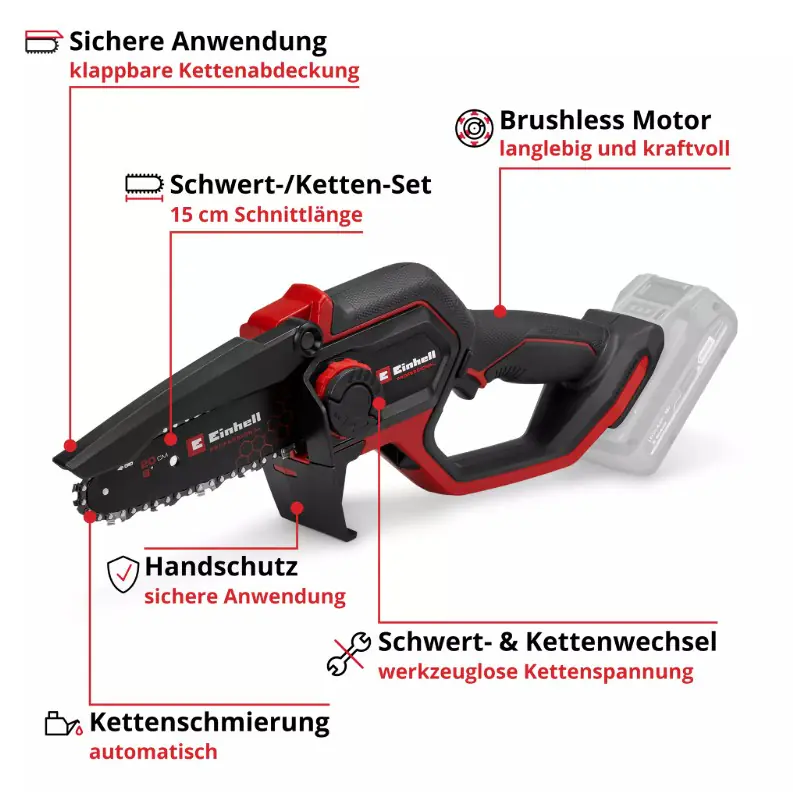 Einhell Akku-Gehölzschneider GP-PS 18/20 Li Solo