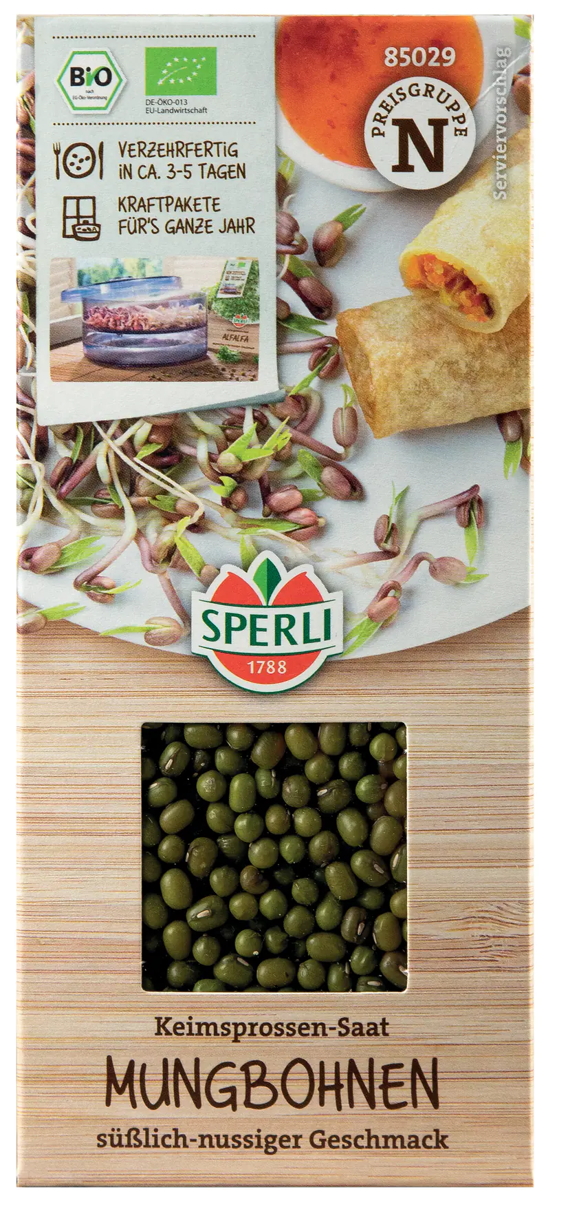 Sperli BIO Keimsprossen-Saat Mungbohnen