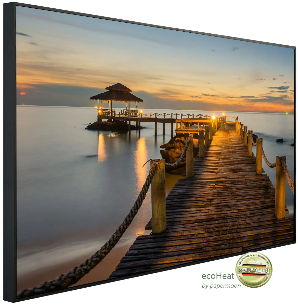 papermoon Infrarotheizkörper EcoHeat 75x120 cm 900 Watt, Seebrücke