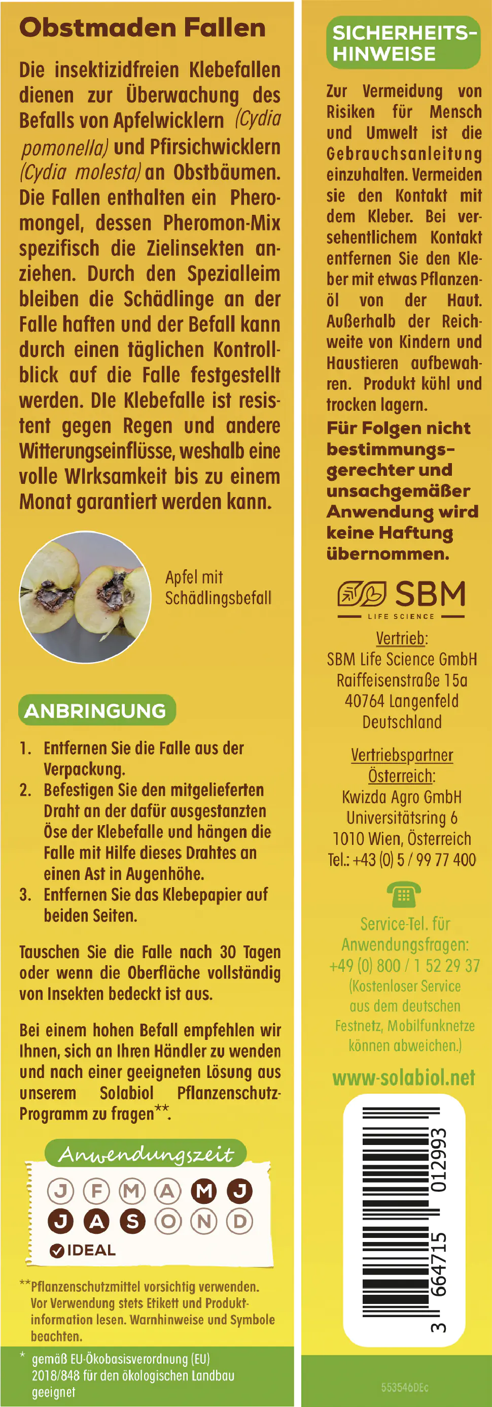 Solabiol Obstmaden Fallen 5 Stück Solabiol Obstmaden Fallen 5 Stück