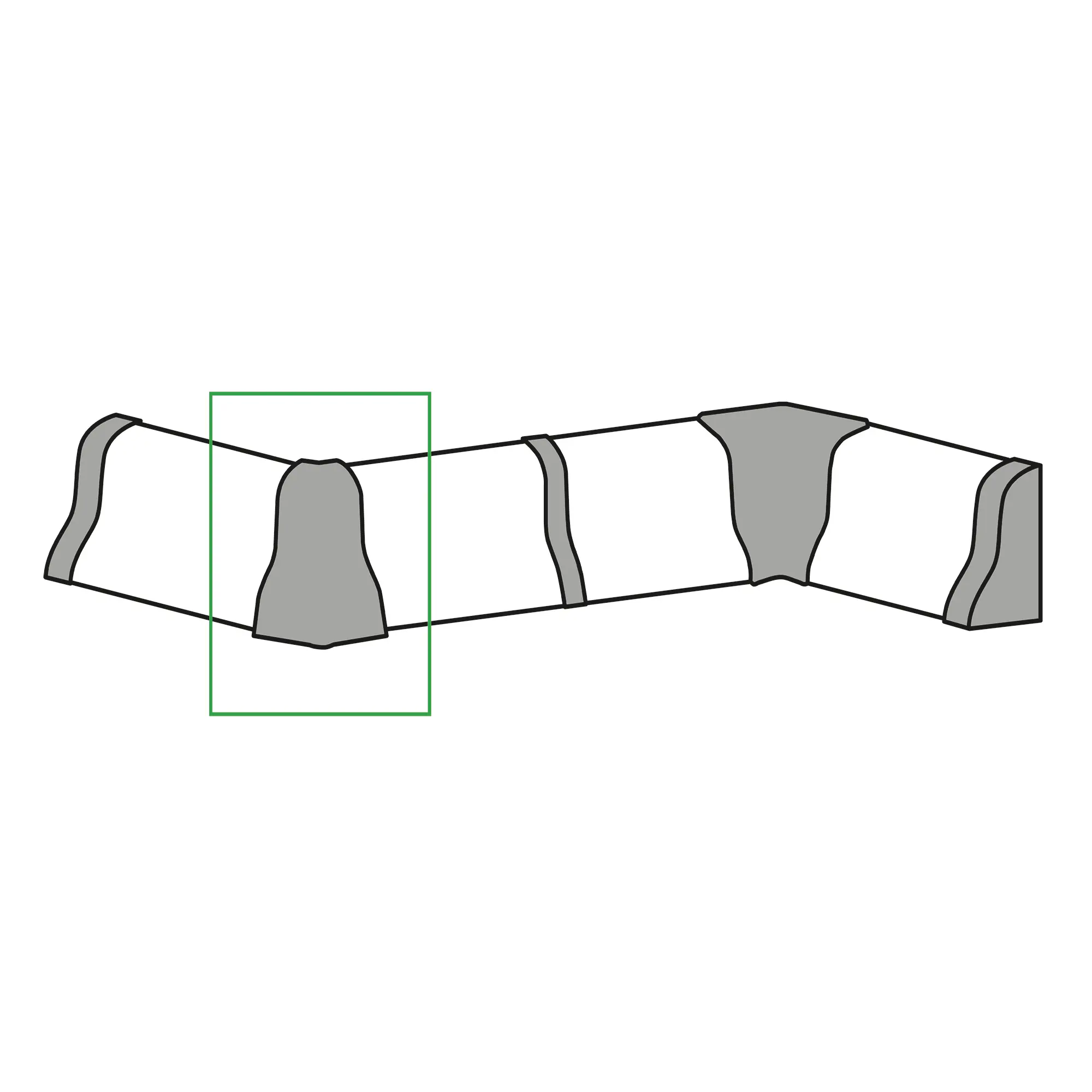 Außeneck für Kunststoffleiste KU.04 weiß