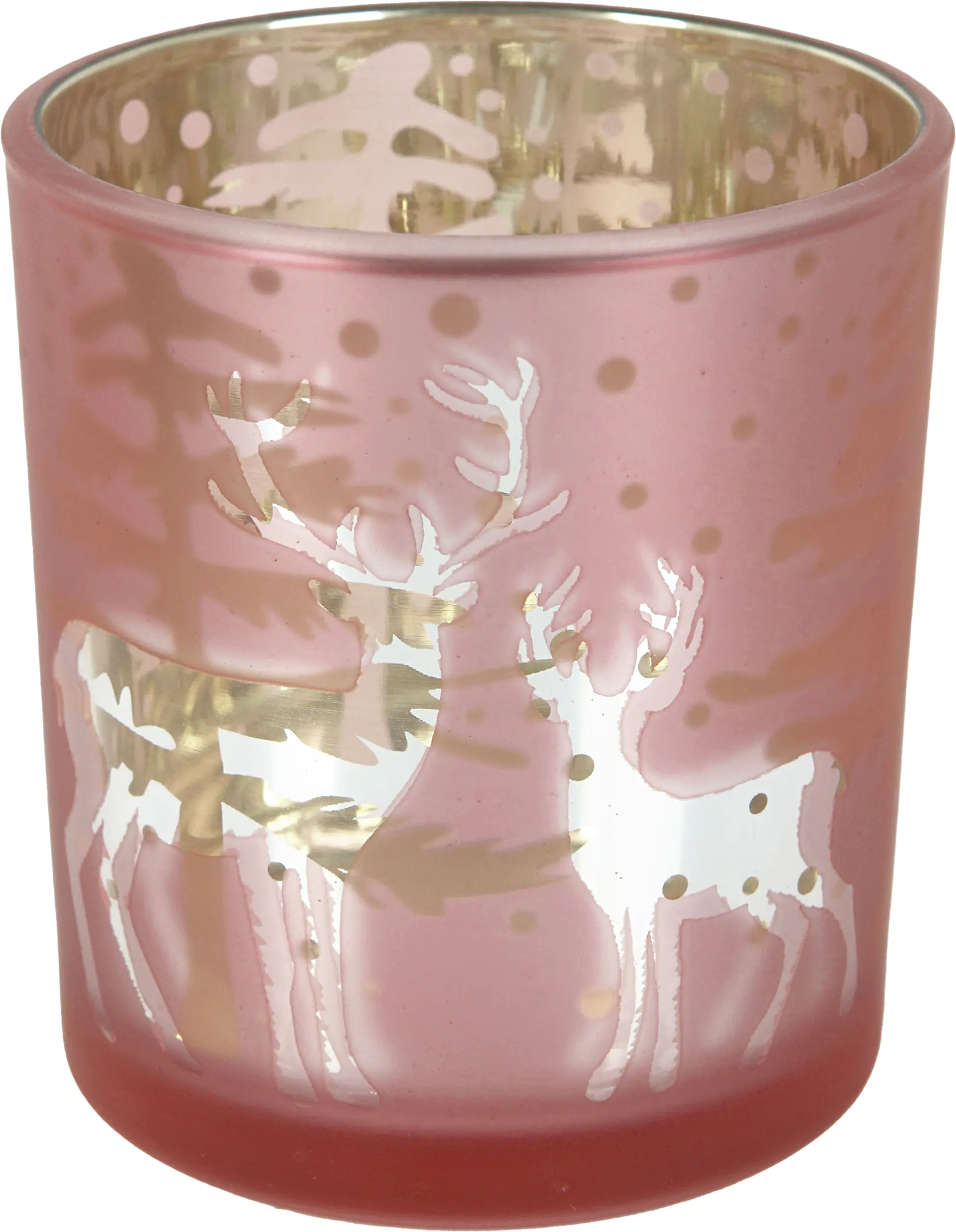 TrendLine Kerzenhalter aus Glas Ø 7 x 8 cm rot 