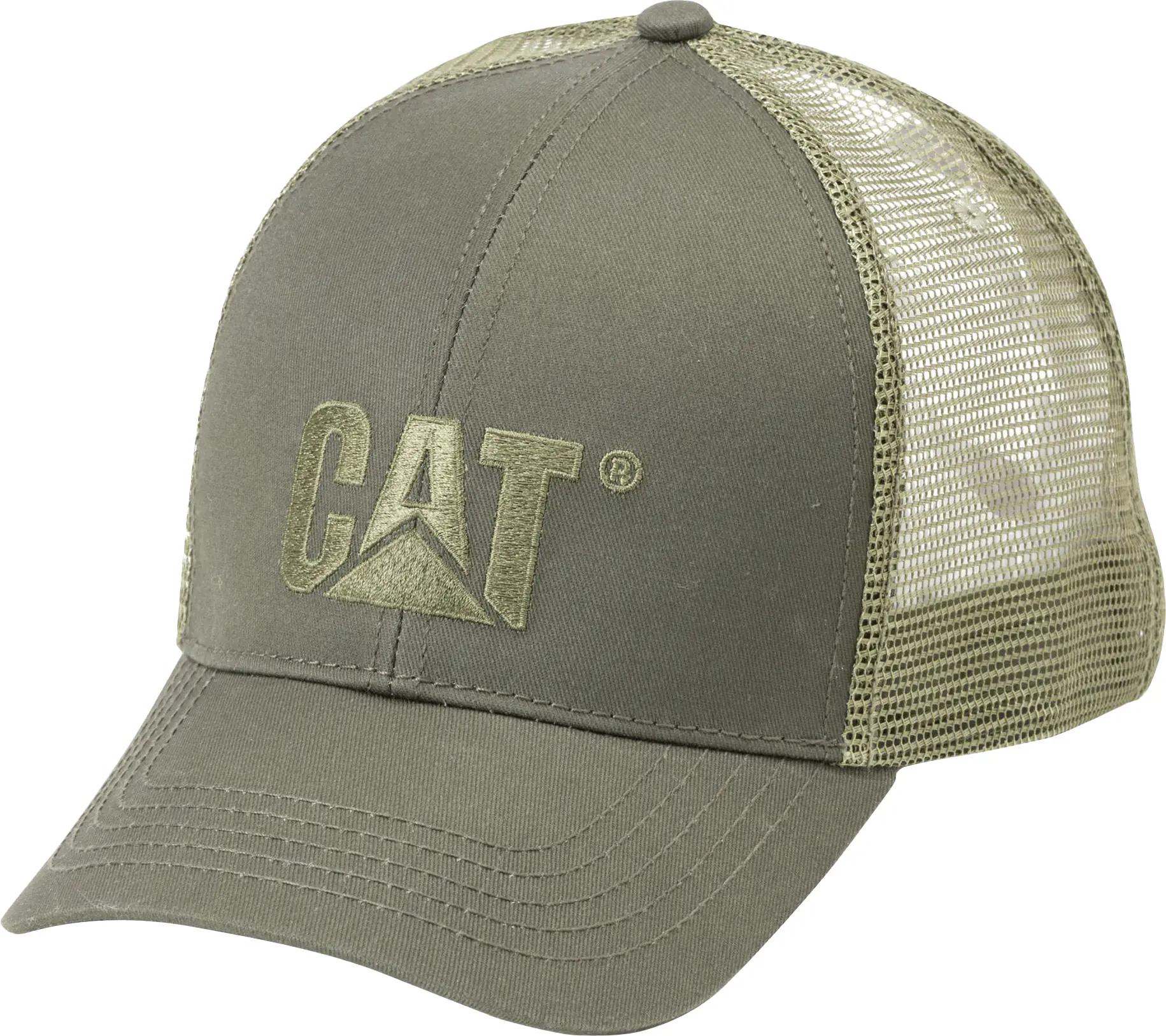 CAT Trucker Cap Logo Mesh oliv-grün