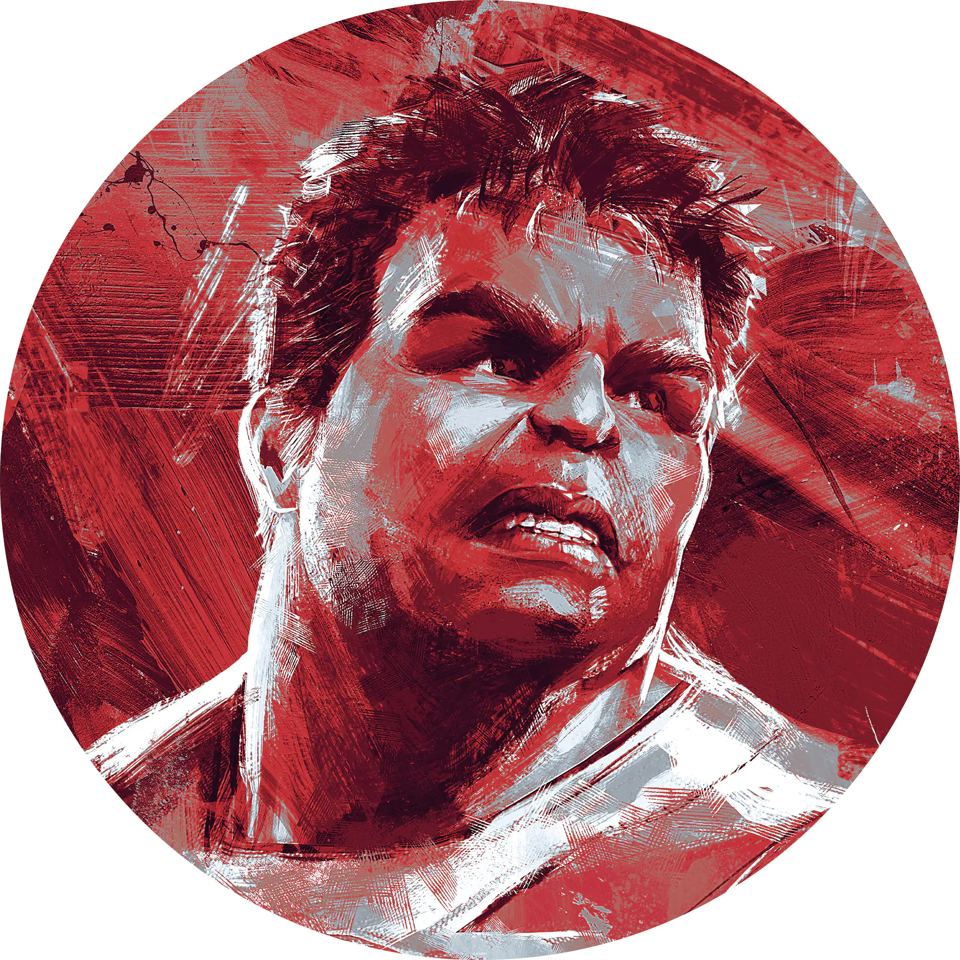 Komar Vlies Fototapete Dot Aveng Painting Hulk Ø 128 cm, selbstklebend