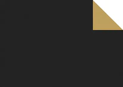 By Nature Geschenkpapier Duo schwarz gold 2 m
