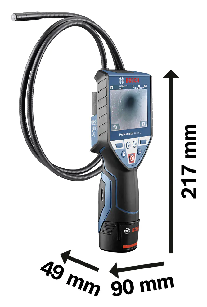 Bosch Professional Inspektionskamera GIC120C Inkl. 4 x 1,5 V-LR6-Batterie