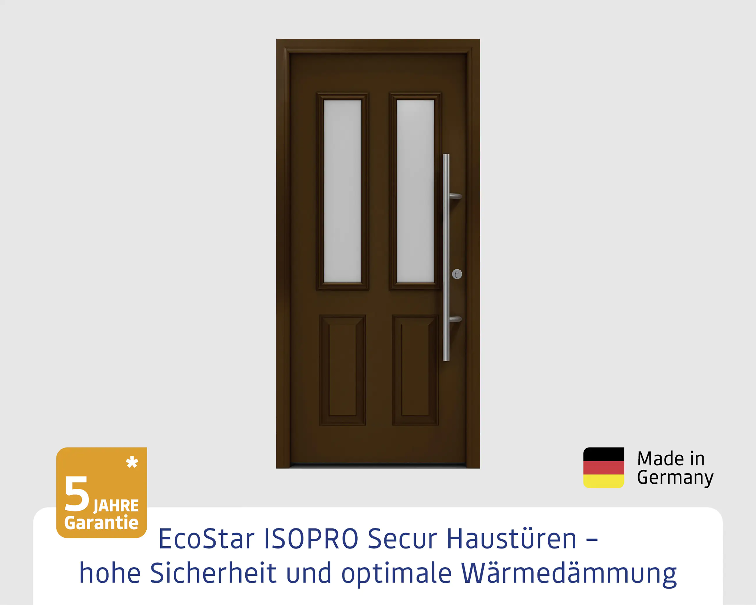 EcoStar Haustür ISOPRO Secur IPS 410S RC2 terrabraun 110 x 210 cm EcoStar Haustür ISOPRO Secur IPS 410S RC2 terrabraun 110 x 210 cm