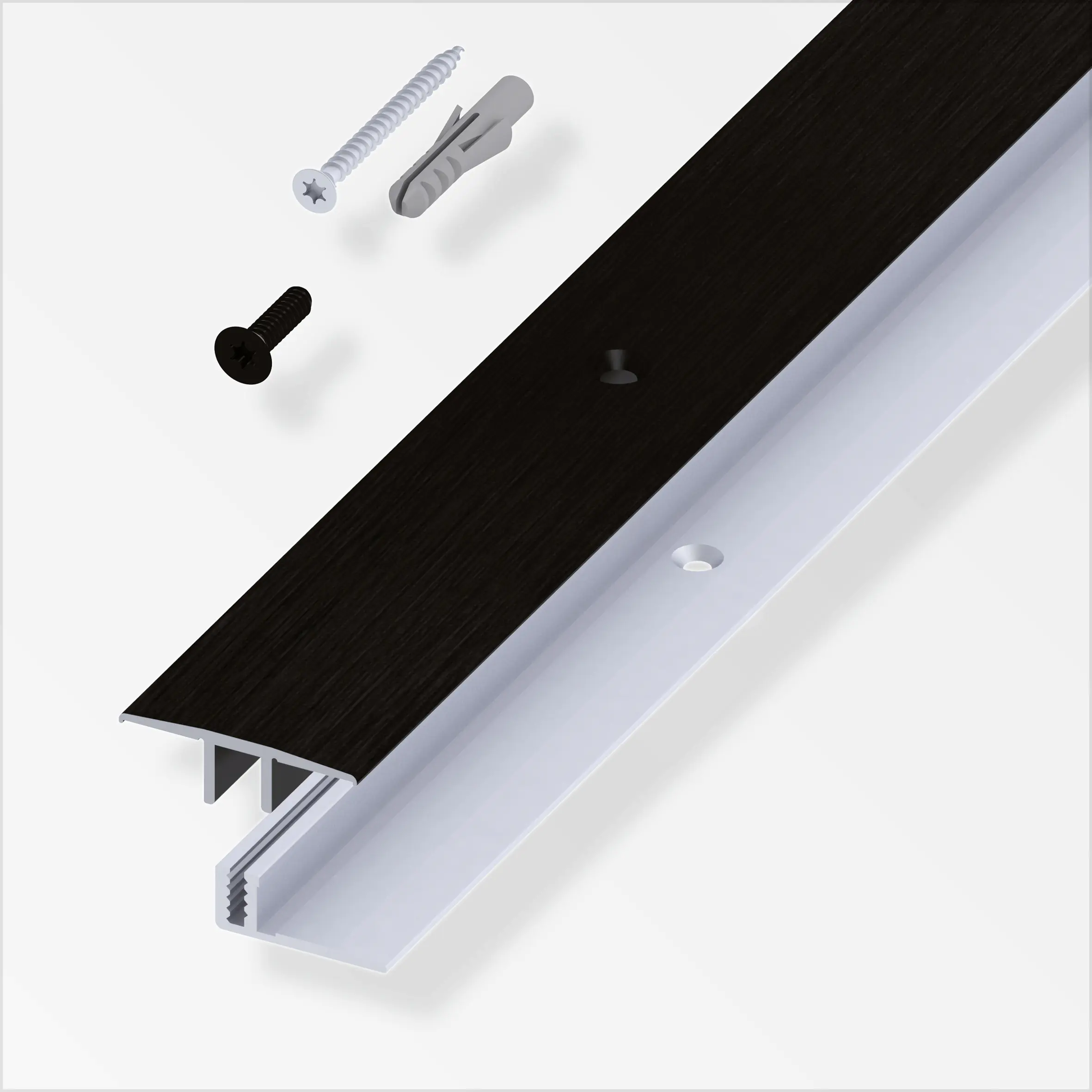 alfer Übergangs-Profil und Träger-Profil 1 m, 33 x 7 - 15 mm Alu  gebürstet alfer Übergangs-Profil und Träger-Profil 1 m, 33 x 7 - 15 mm Alu  gebürstet