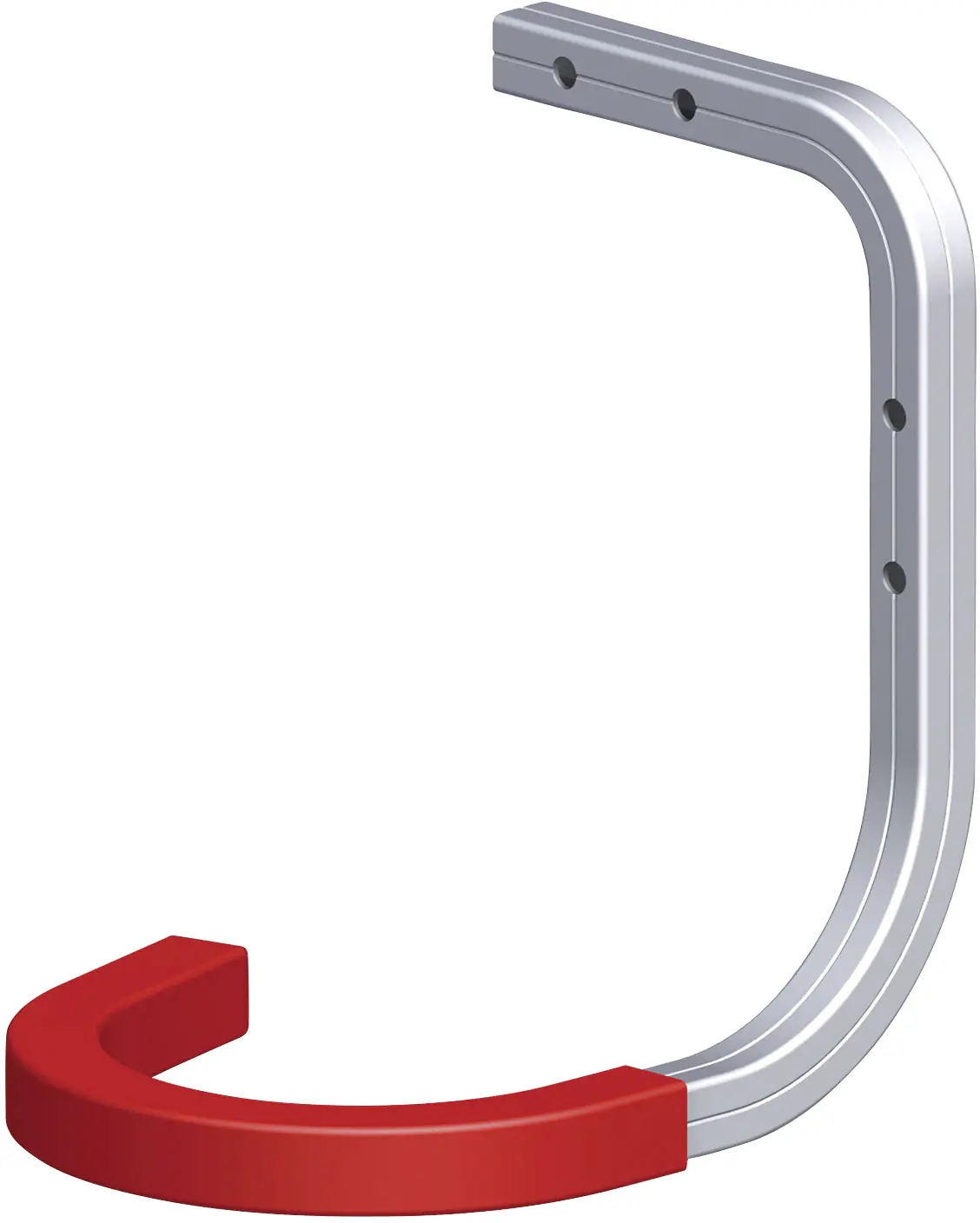 alfer Wand- und Decken-Fahrradhaken, gummiert 150 x 150 x 120 mm rot gummie alfer Wand- und Decken-Fahrradhaken, gummiert 150 x 150 x 120 mm rot gummie