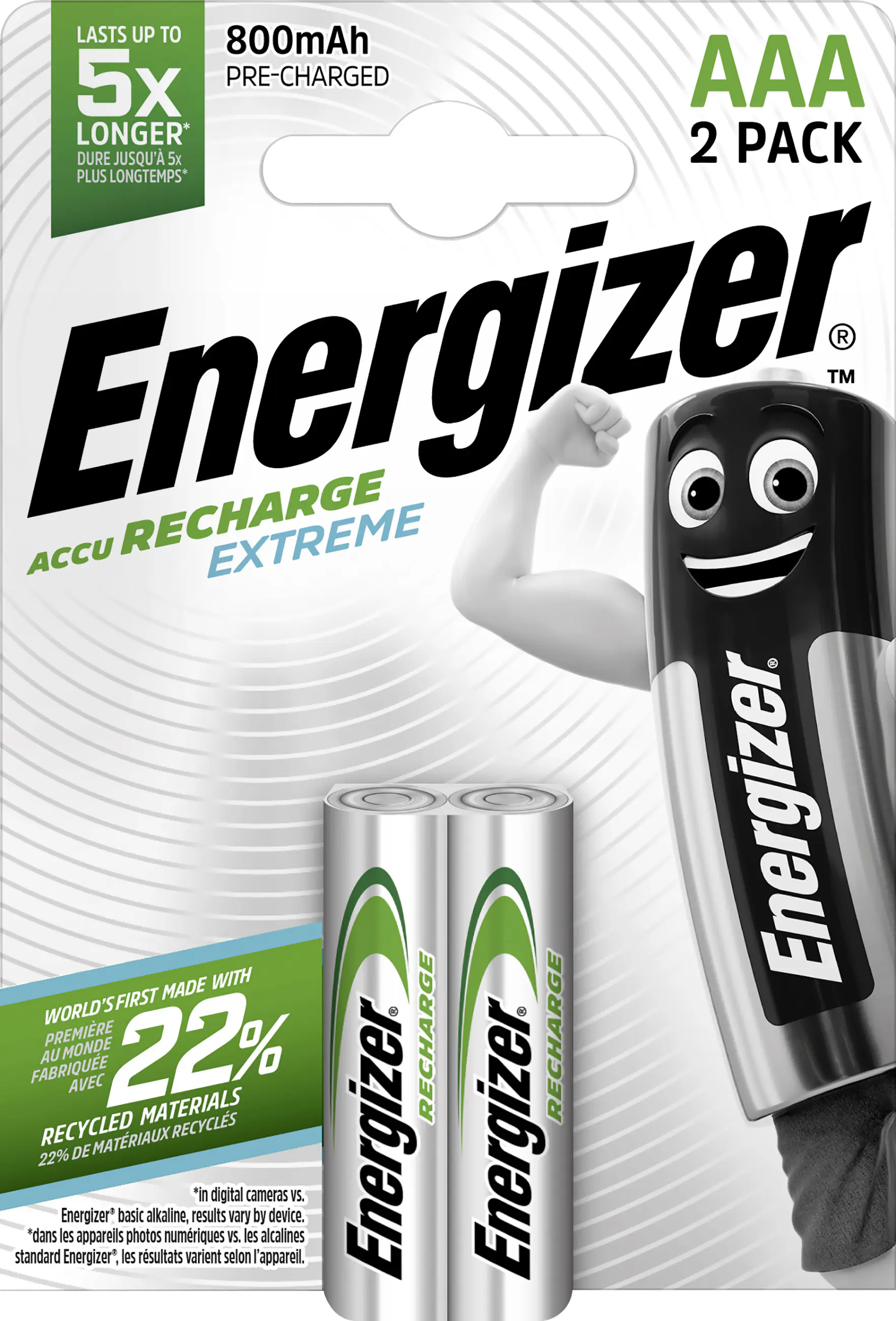 Energizer NiHM Akku Extreme Micro AAA 800 mAh 2er Pack