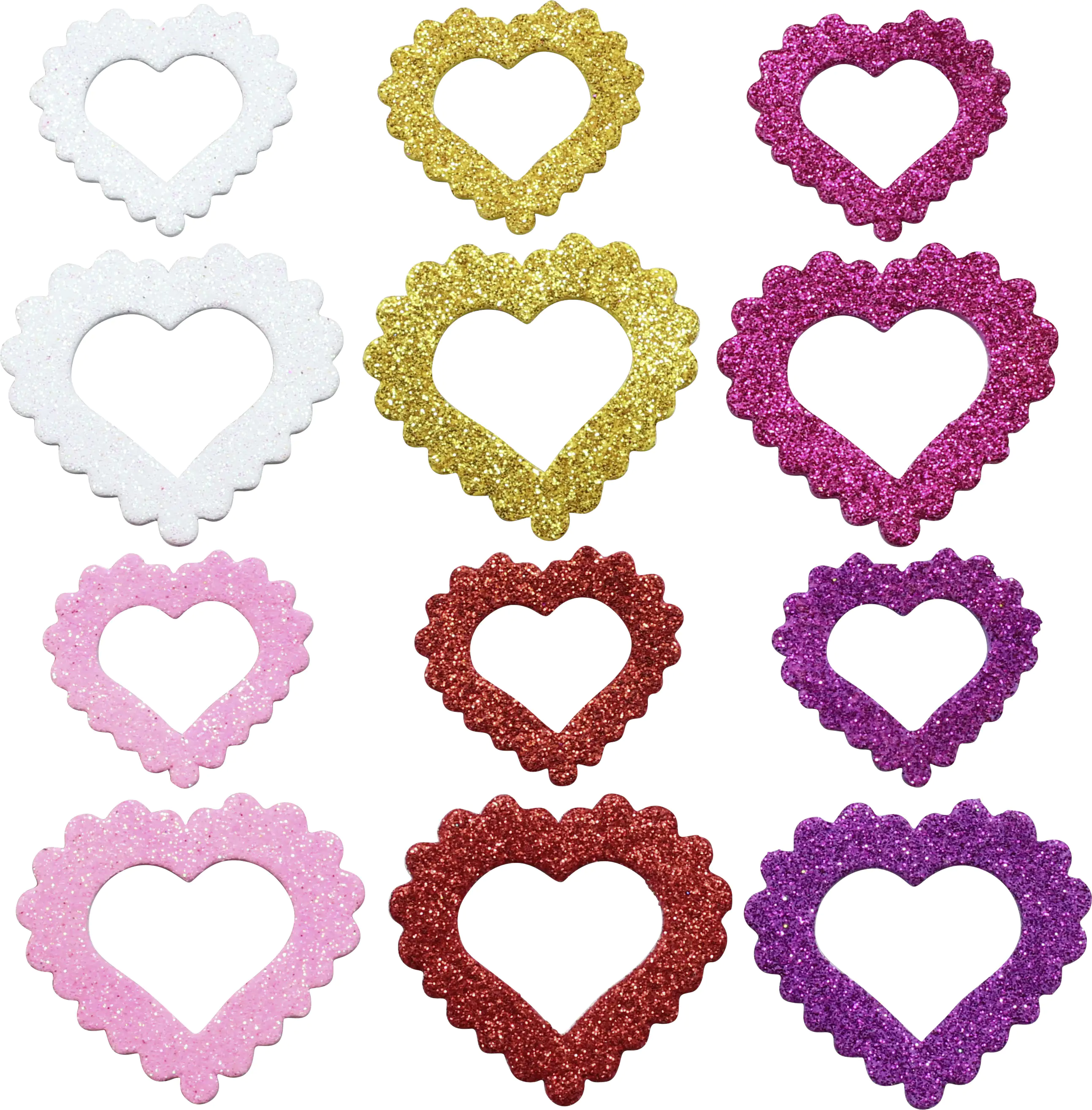 Glorex Moosgummi Sticker Herzen selbstklebend , 72 Stück