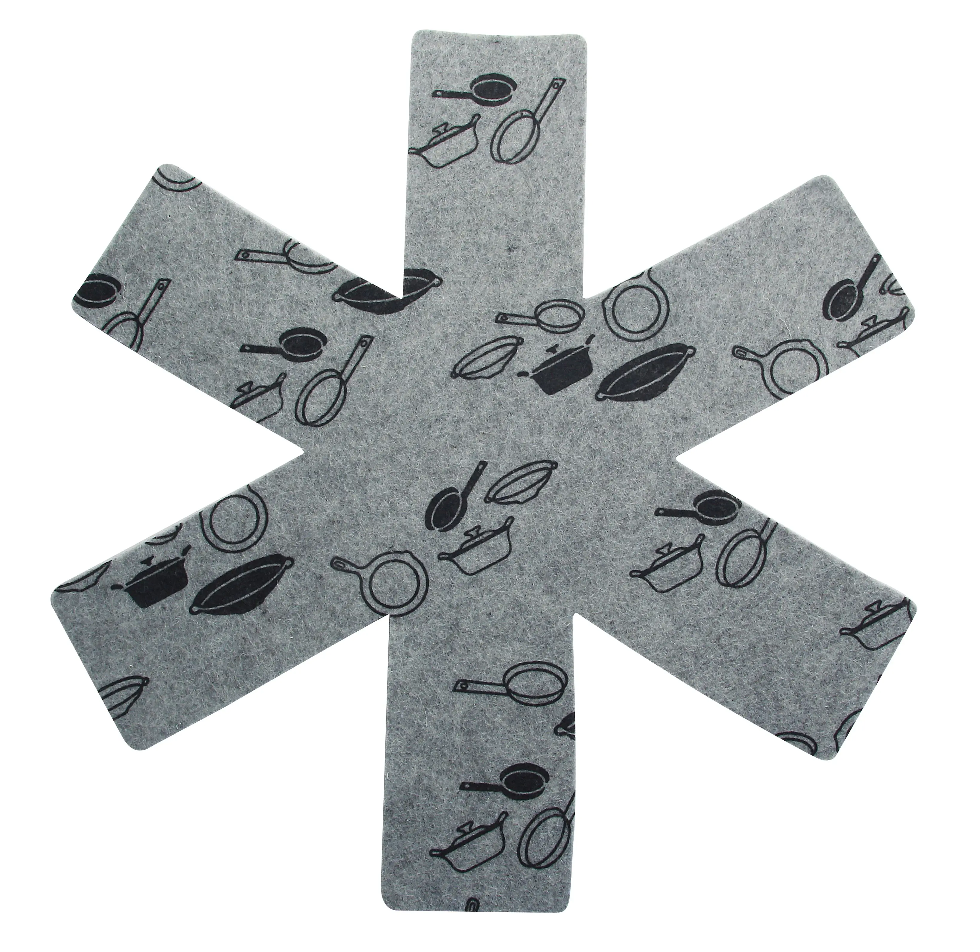 Fackelmann Pfannen-Kratzschutz Ø 38 cm 2-teilig grau