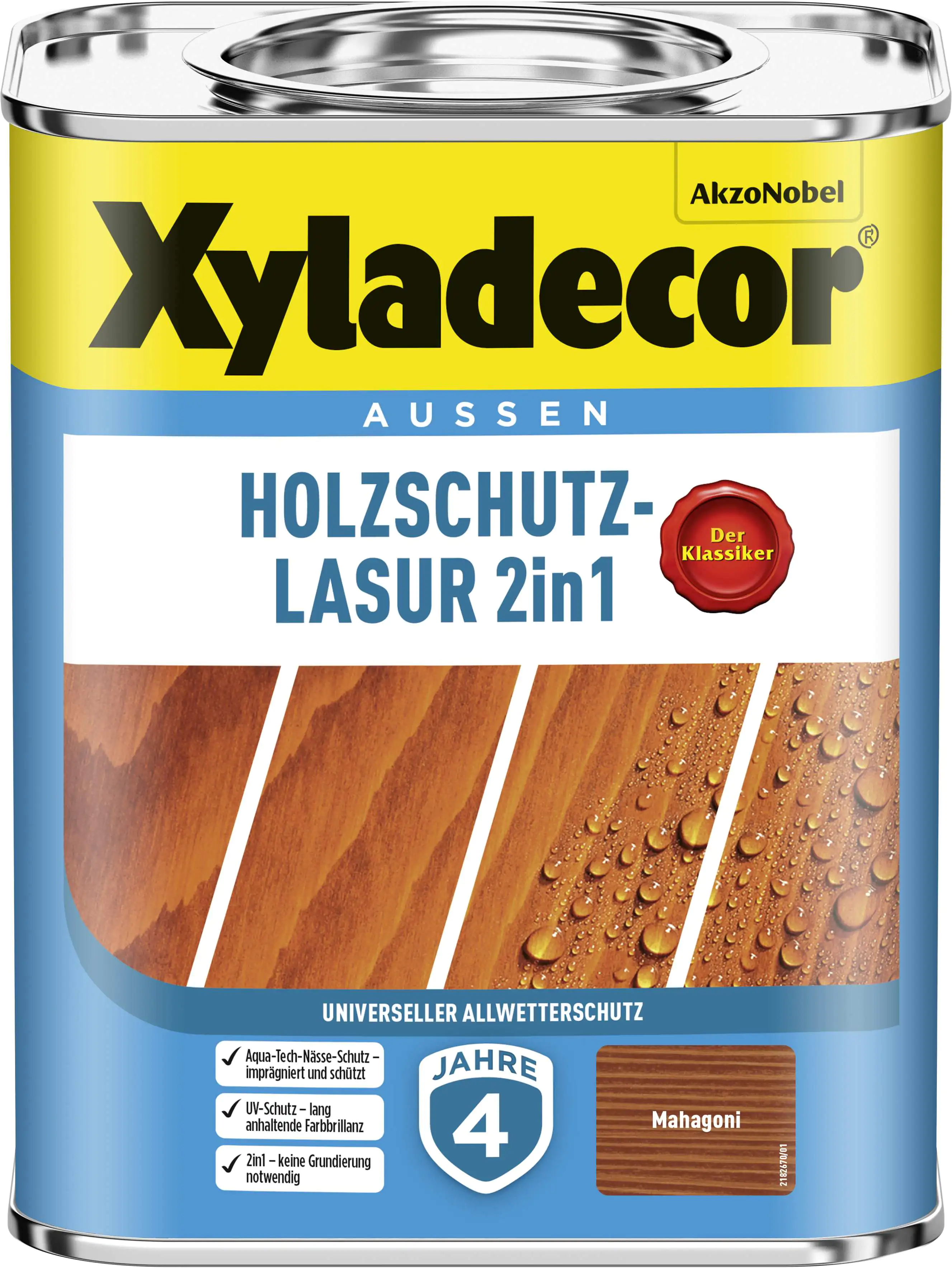 Xyladecor Holzschutzlasur 750 ml mahagoni 2in1 Xyladecor Holzschutzlasur 750 ml mahagoni 2in1