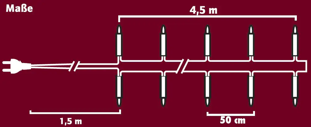 TrendLine LED-Kerzenlichterkette Innen 4,5 m warmweiß