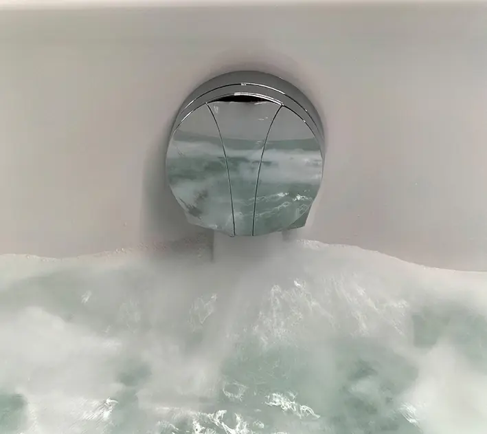 Ottofond Badewanne barrierefrei 180 x 80 cm mit Wassereinlauf links weiß