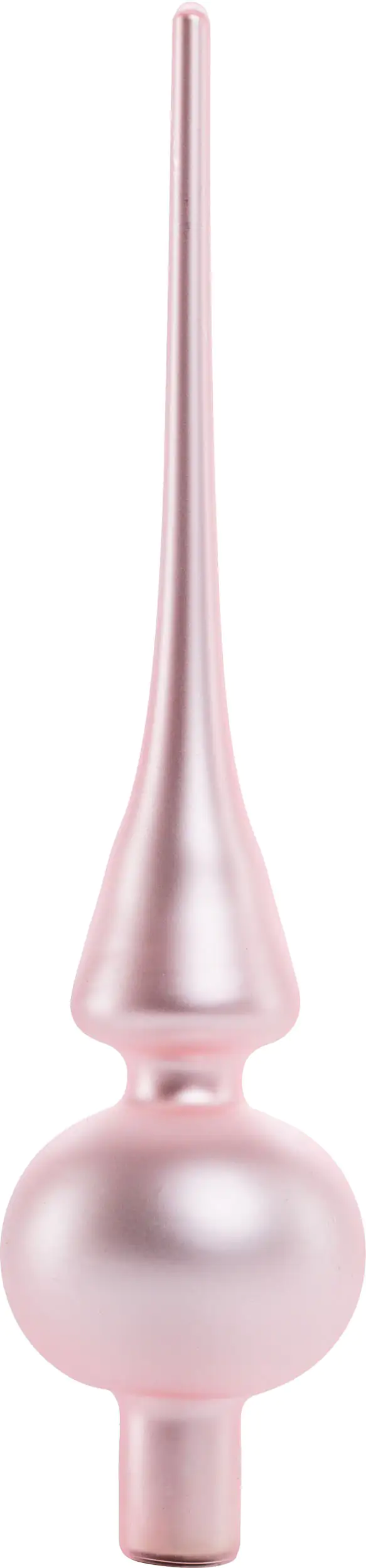 2076601545941_02 TrendLine Christbaumspitze aus Glas 26 cm puderrosa mattiert