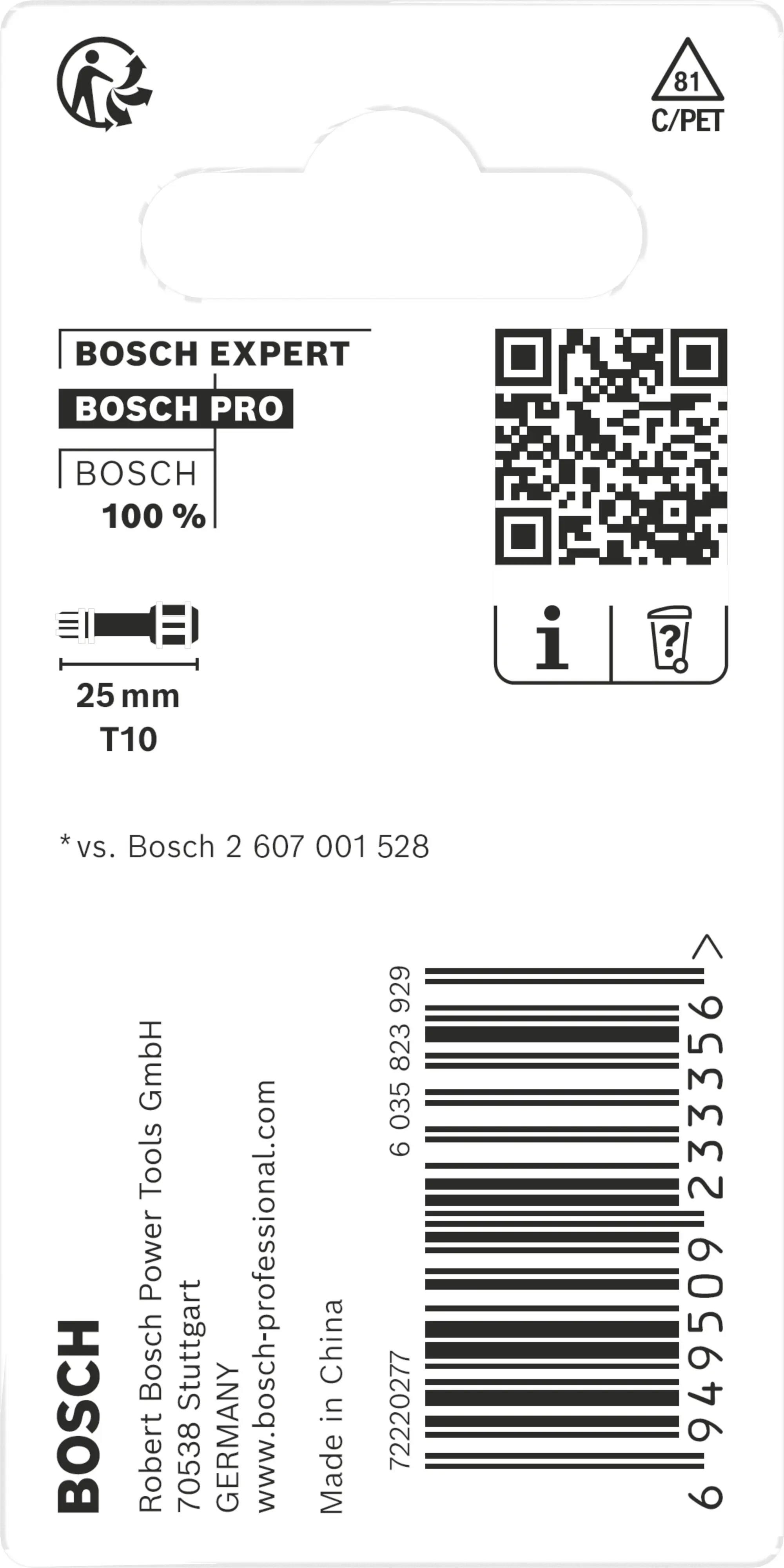 Bosch PRO Impact Bit T10 25 mm 2-teilig