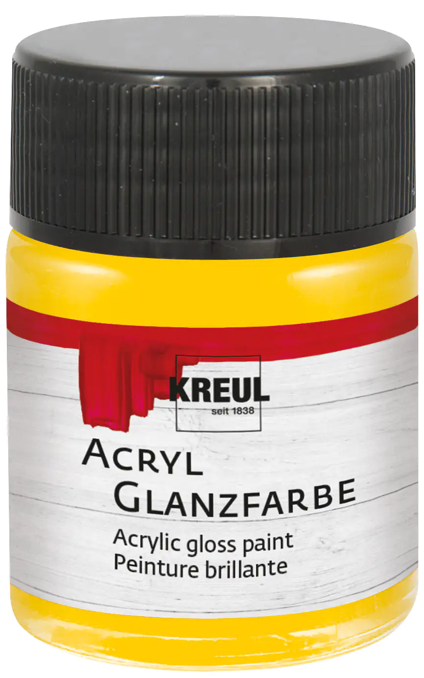 Kreul Acryl Glanzfarbe sonnengelb 50 ml