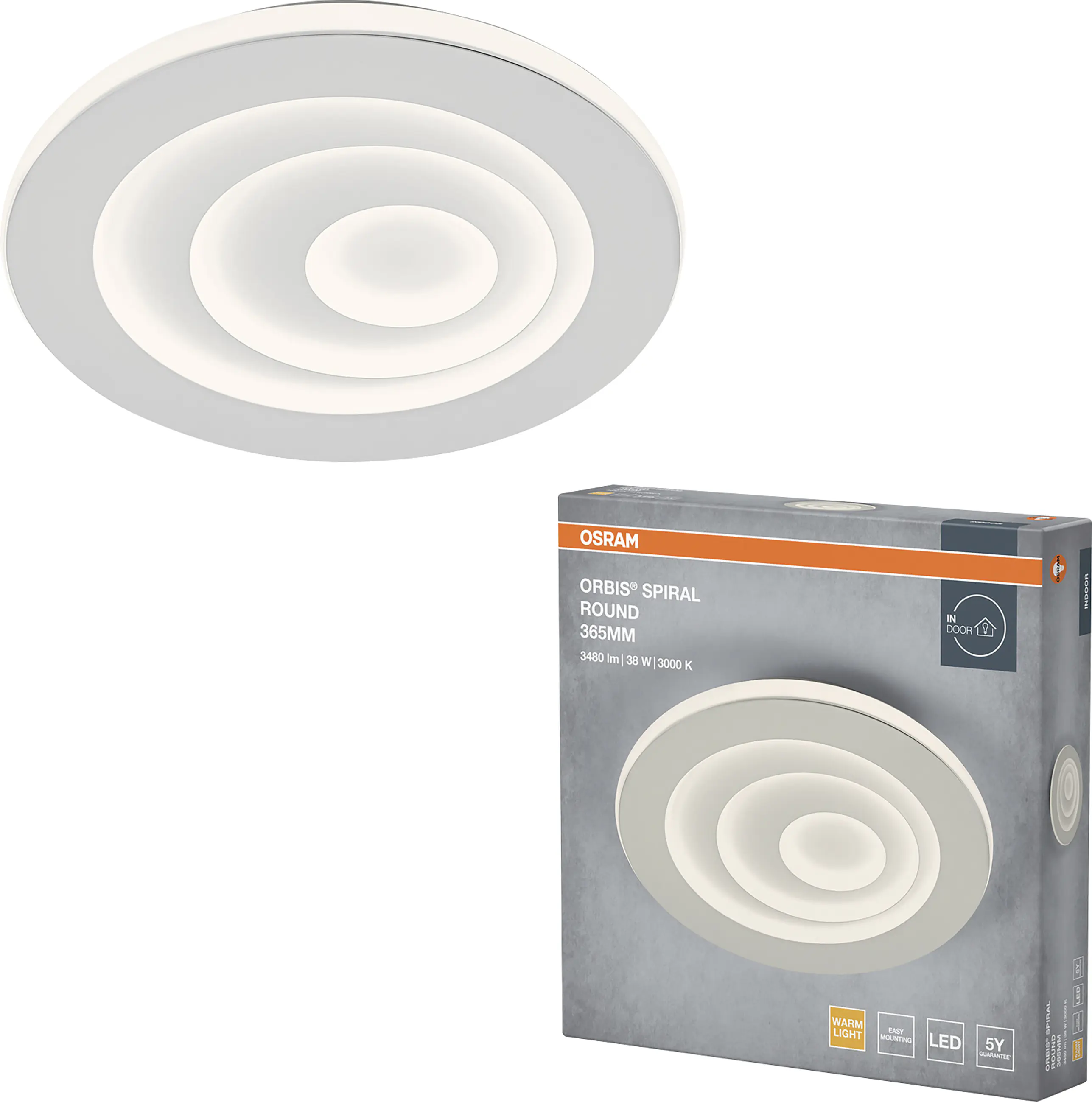 Osram LED Deckenleuchte Orbis Spiral Round weiß Ø 37 cm 38 W Osram LED Deckenleuchte Orbis Spiral Round weiß Ø 37 cm 38 W
