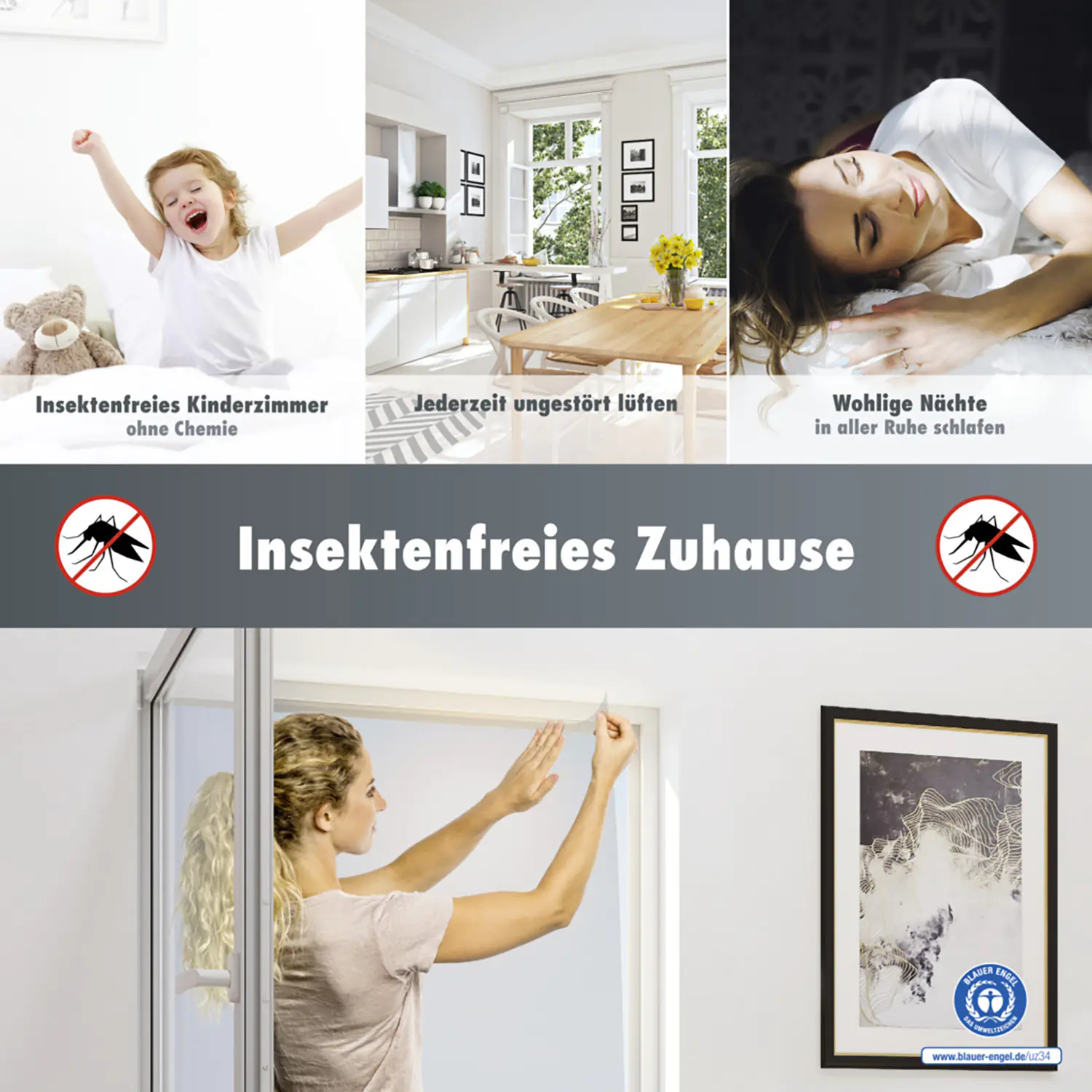 Primaster Fliegengitter 130 x 150 cm anthrazit kürzbar