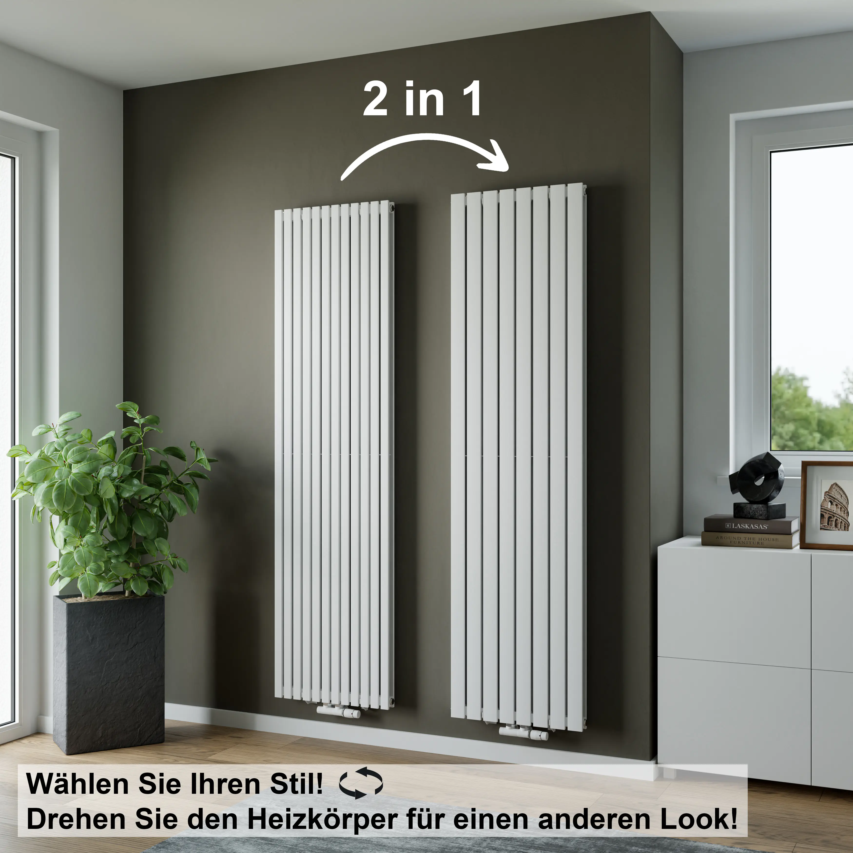 Ximax Heizkörper P1 Polar 180 x 47 cm 1535 Watt weiß 