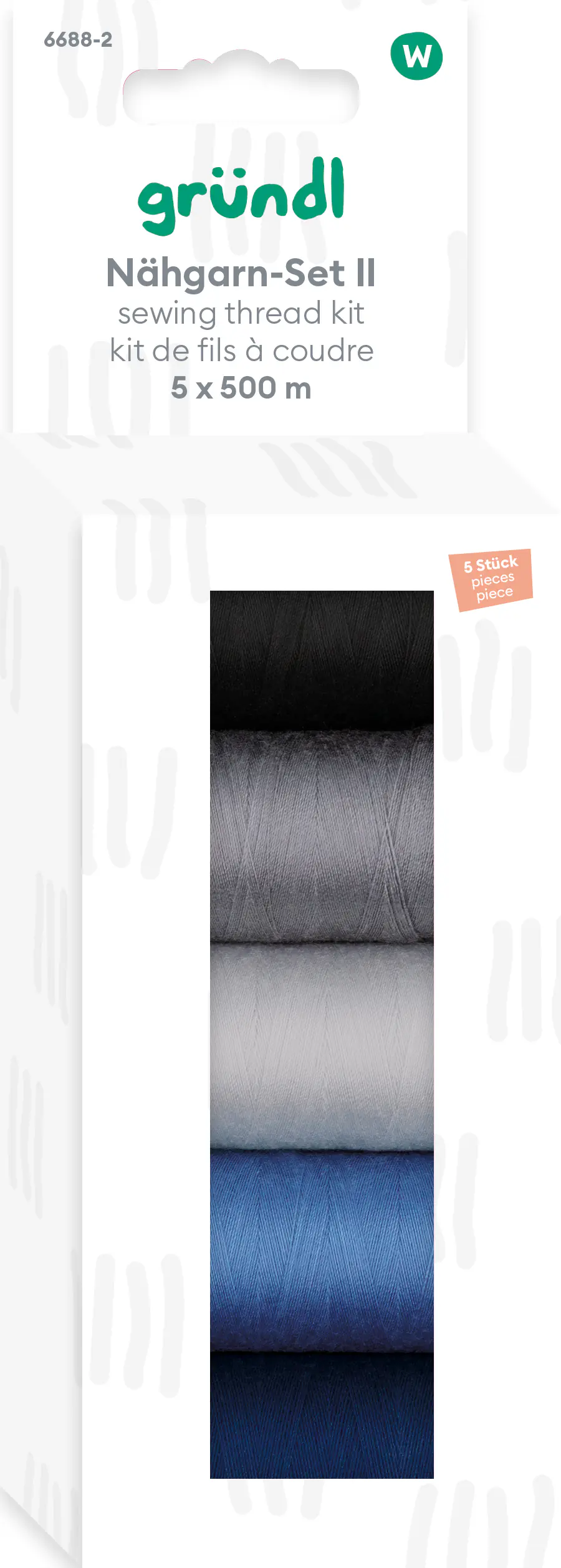 Gründl Nähgarn-Set 5 x 500 m mehrfarbig