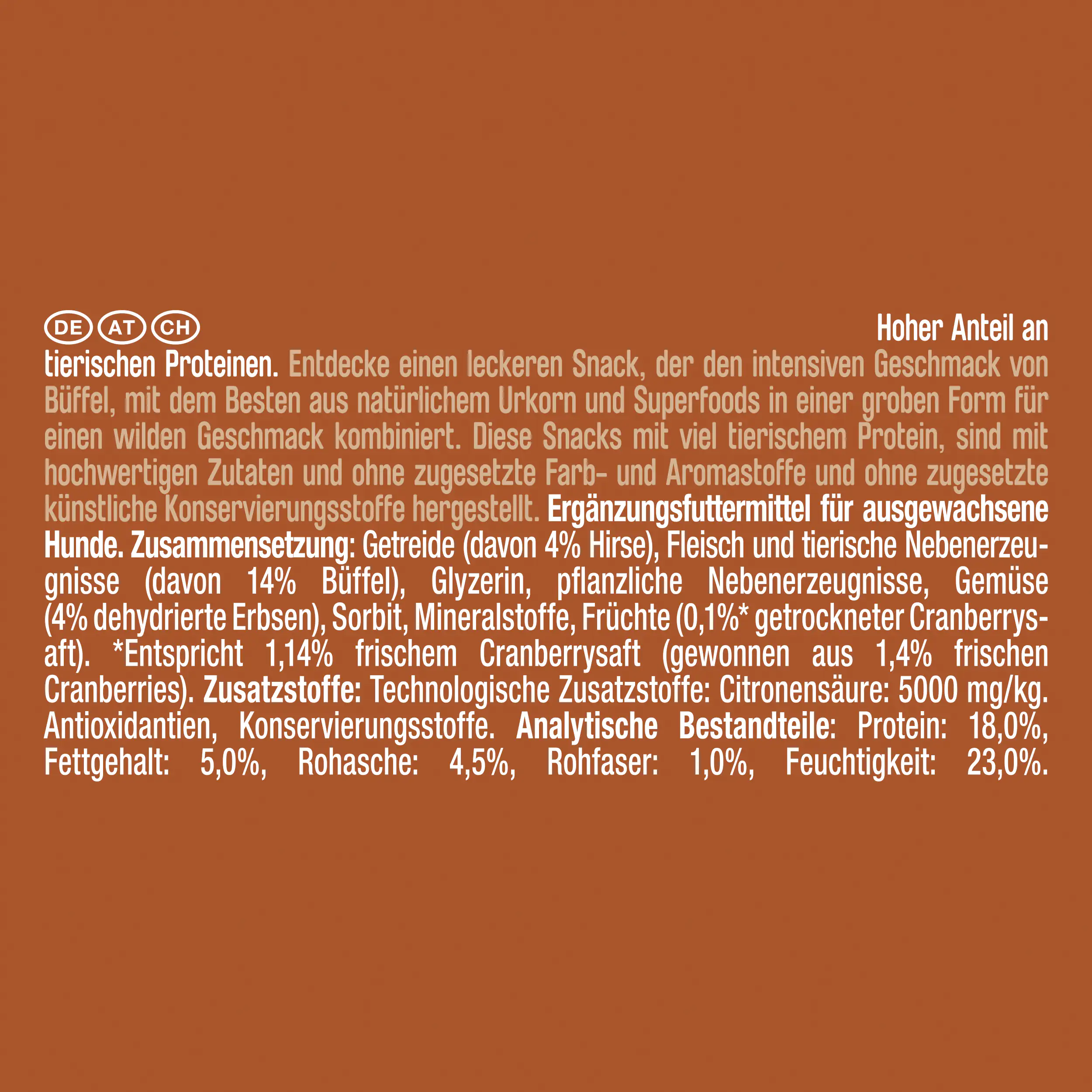 Adventuros reich an Büffel mit Urkorn und Superfoods 90 g Adventuros reich an Büffel mit Urkorn und Superfoods 90 g