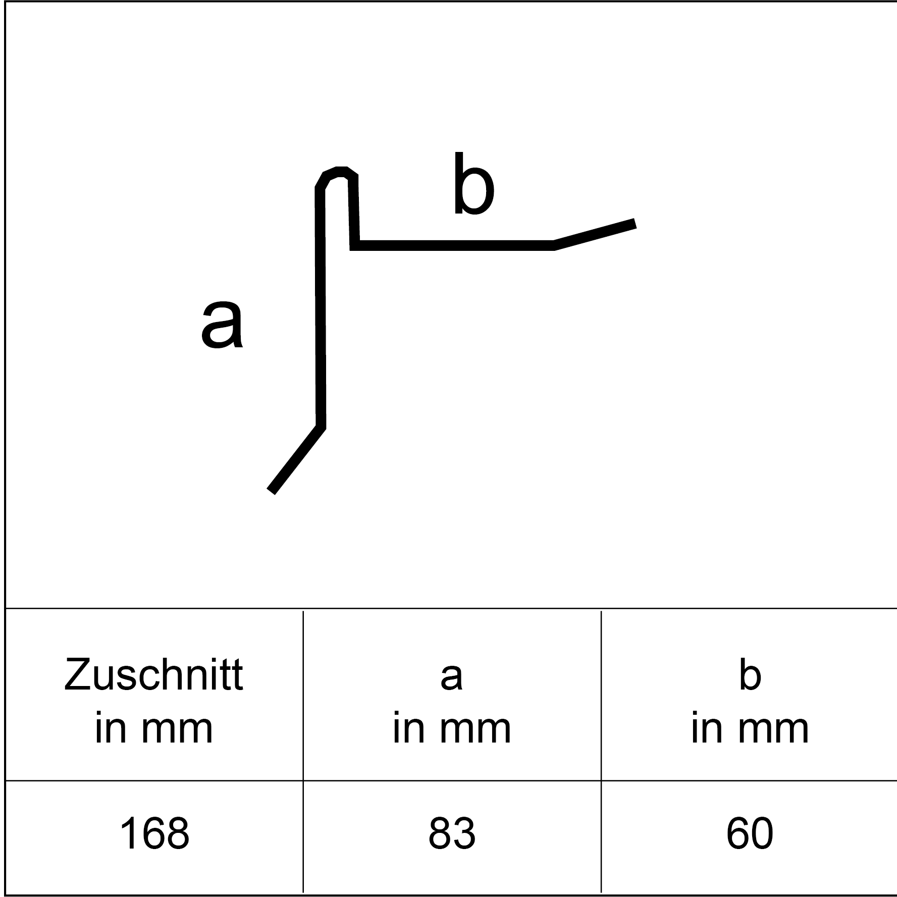 Sarei Anschlussprofil HG13 1000 x 83 x 25 x 60 mm natur